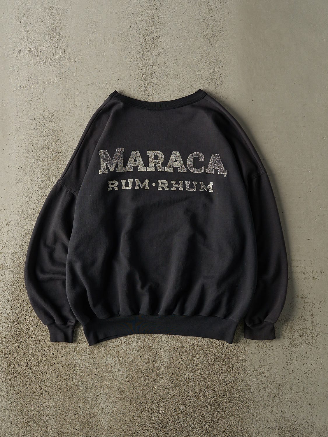 Vintage 80s Faded Black Maraca Rum Crewneck (L)