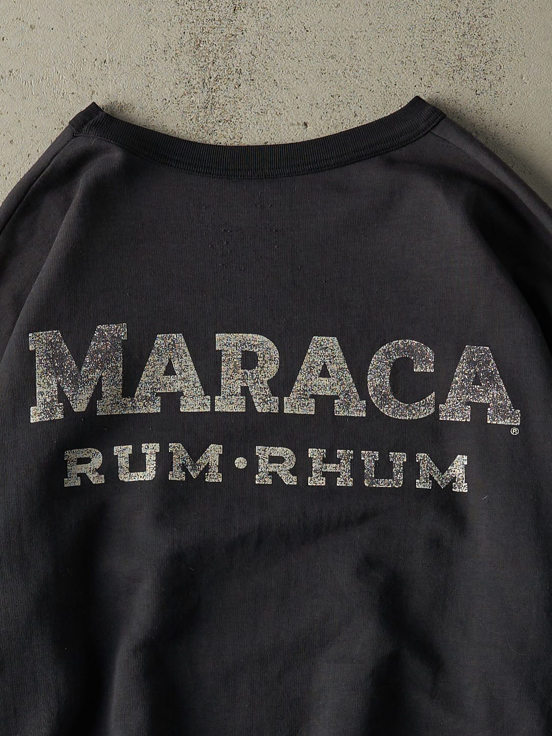 Vintage 80s Faded Black Maraca Rum Crewneck (L)