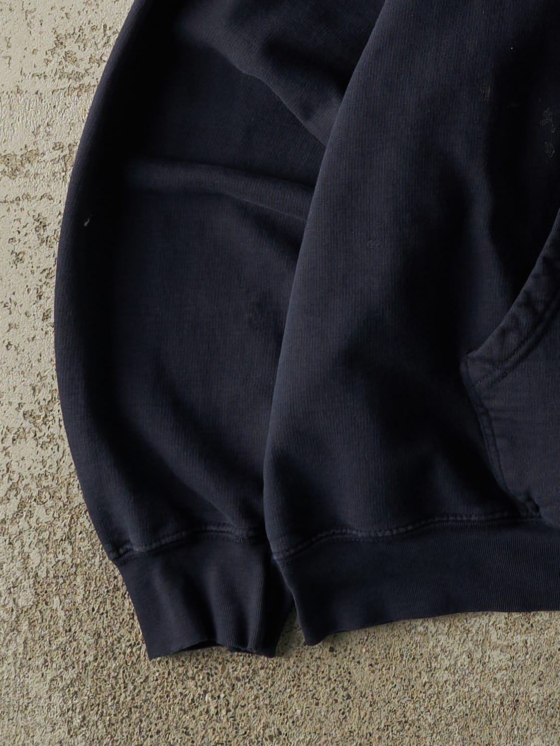 Vintage 90s Navy Blue University of Michigan Embroidered Hoodie (M)