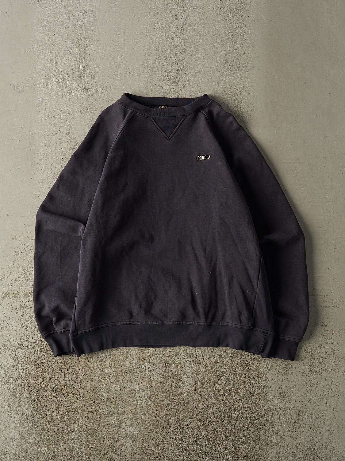 Vintage Y2K Navy Blue Rocky Embroidered Crewneck (L)