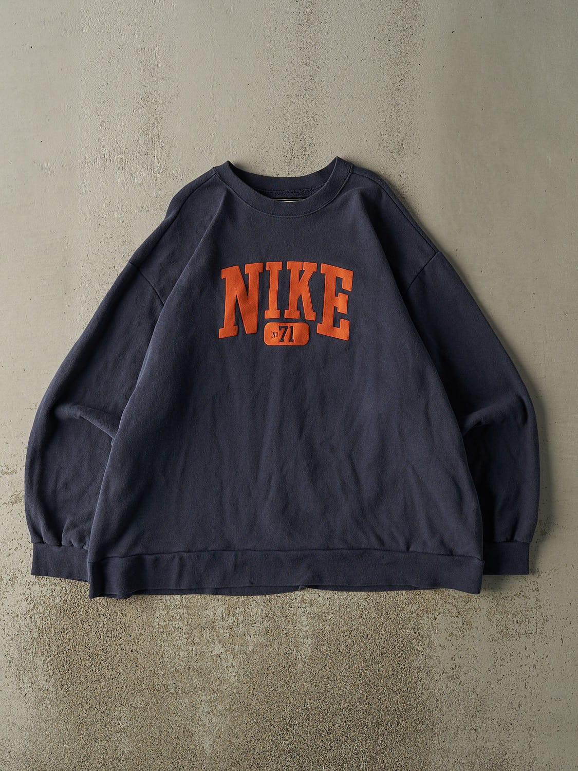 Vintage Y2K Navy Blue Nike Logo Crewneck (XXL)