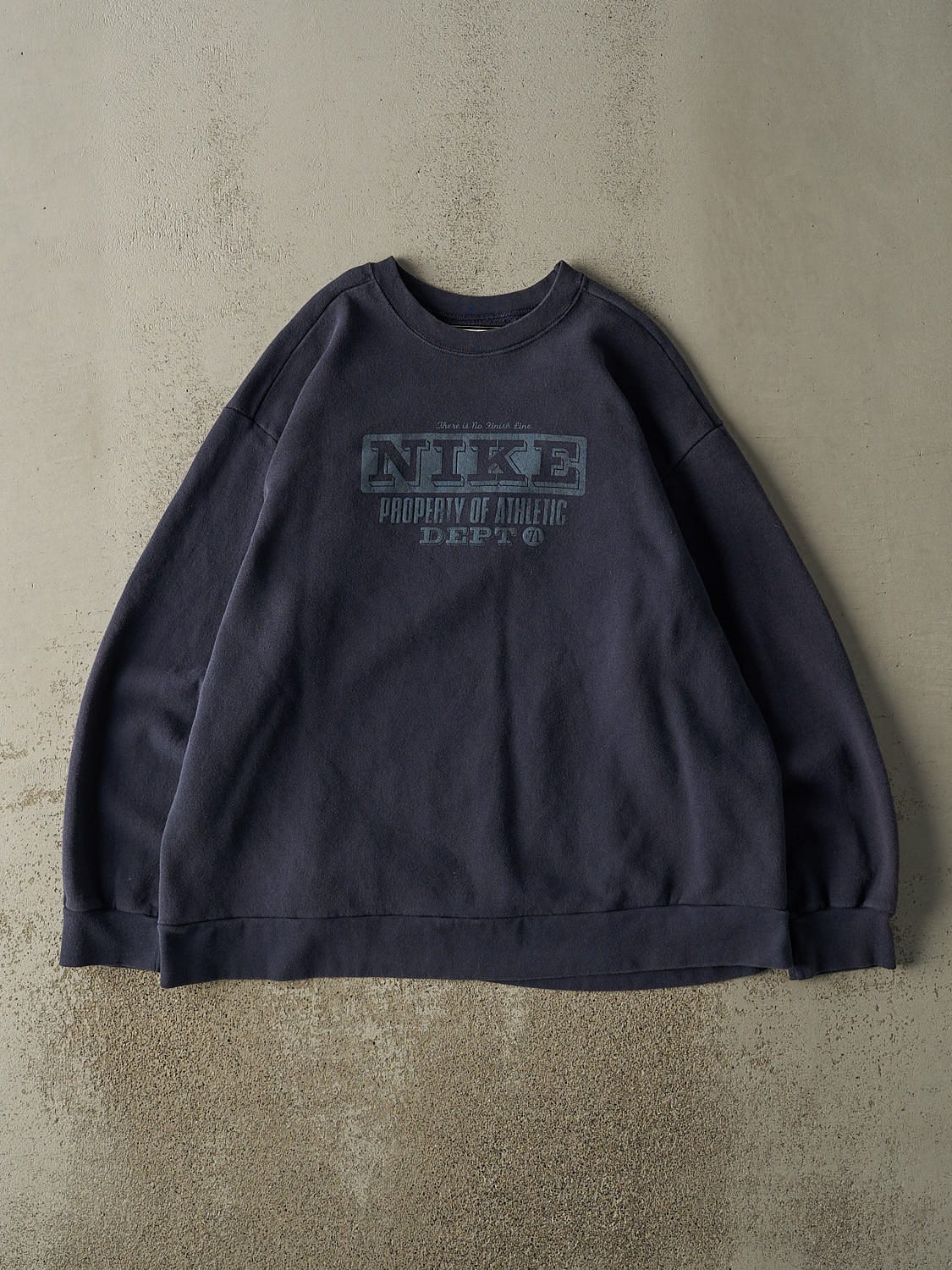 Vintage Y2K Navy Blue Nike Logo Crewneck (XXL)