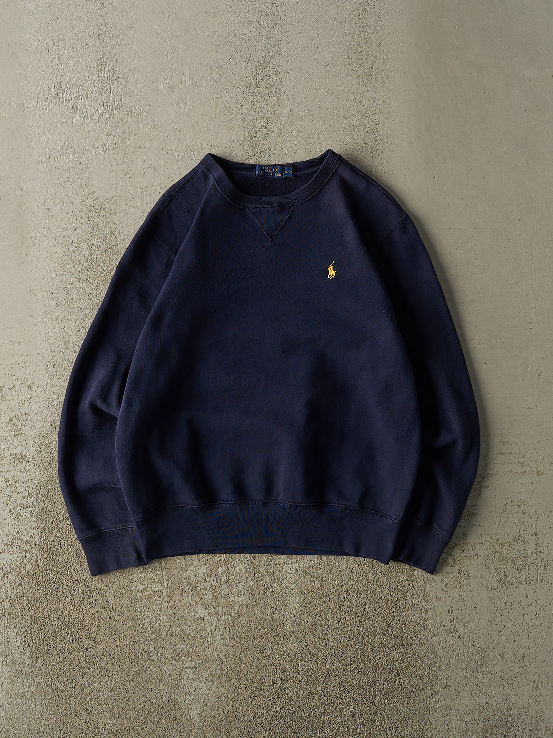 Vintage Y2K Navy Blue Polo Ralph Lauren Embroidered Crewneck (S/M)