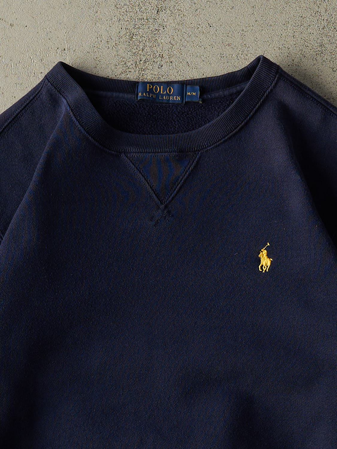 Vintage Y2K Navy Blue Polo Ralph Lauren Embroidered Crewneck (S/M)
