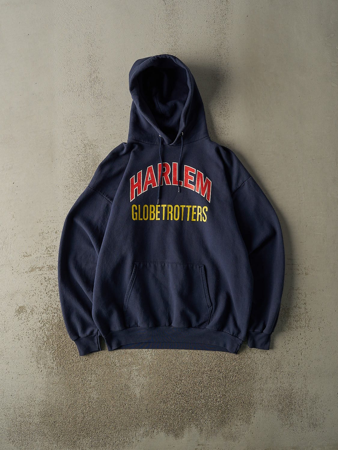 Vintage Y2K Navy Blue Harlem Globetrotters Hoodie (L/XL)