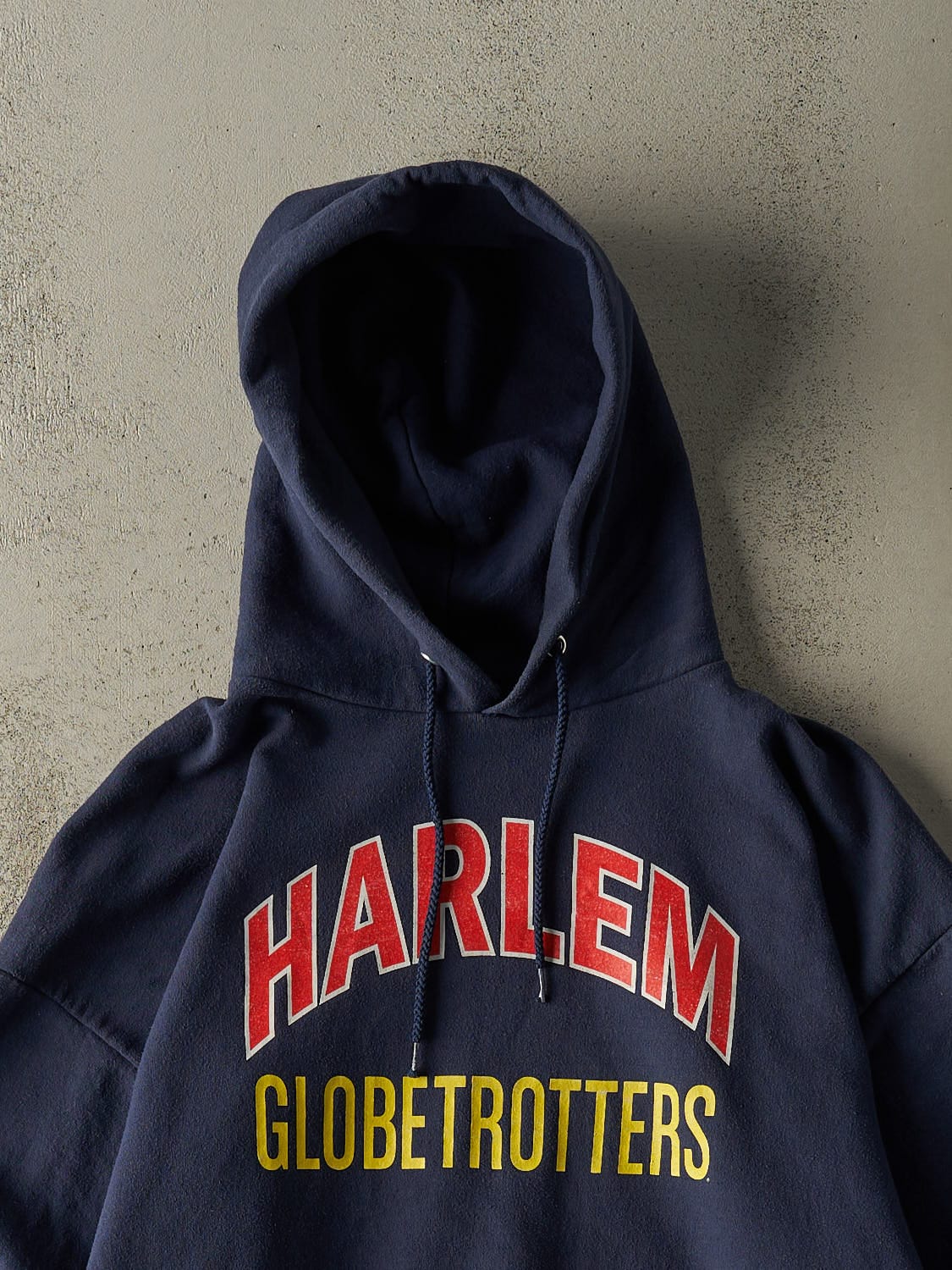 Vintage Y2K Navy Blue Harlem Globetrotters Hoodie (L/XL)