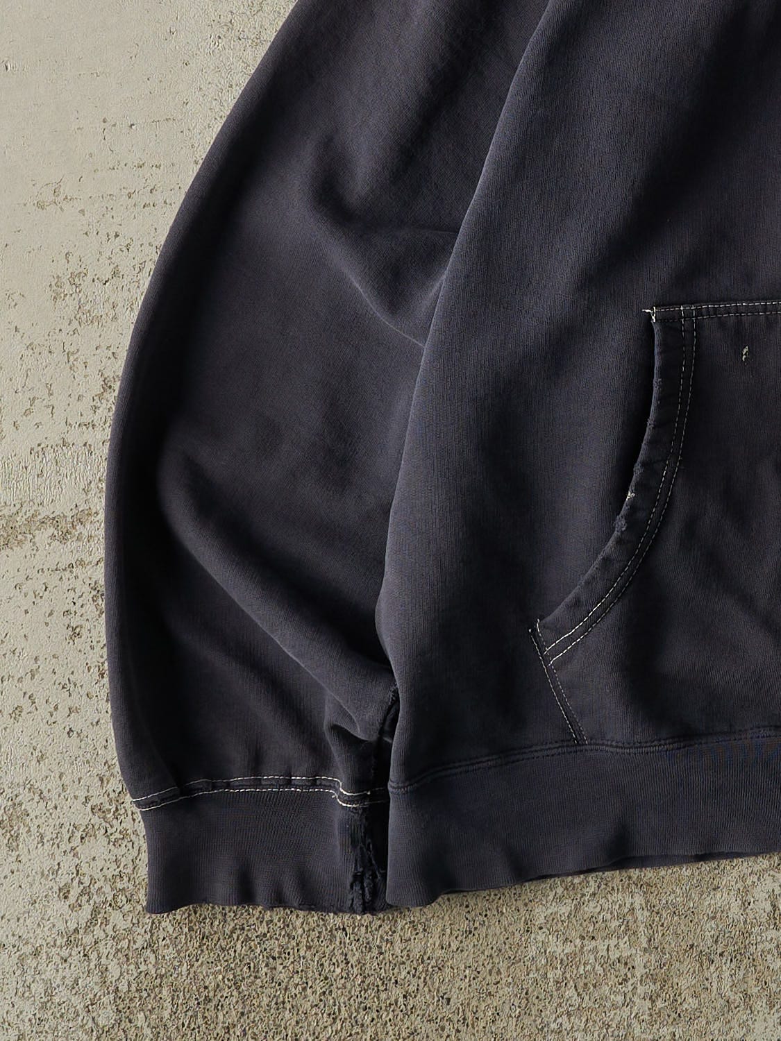 Vintage Y2K Navy Blue Bum Equipment Embroidered Hoodie (L)