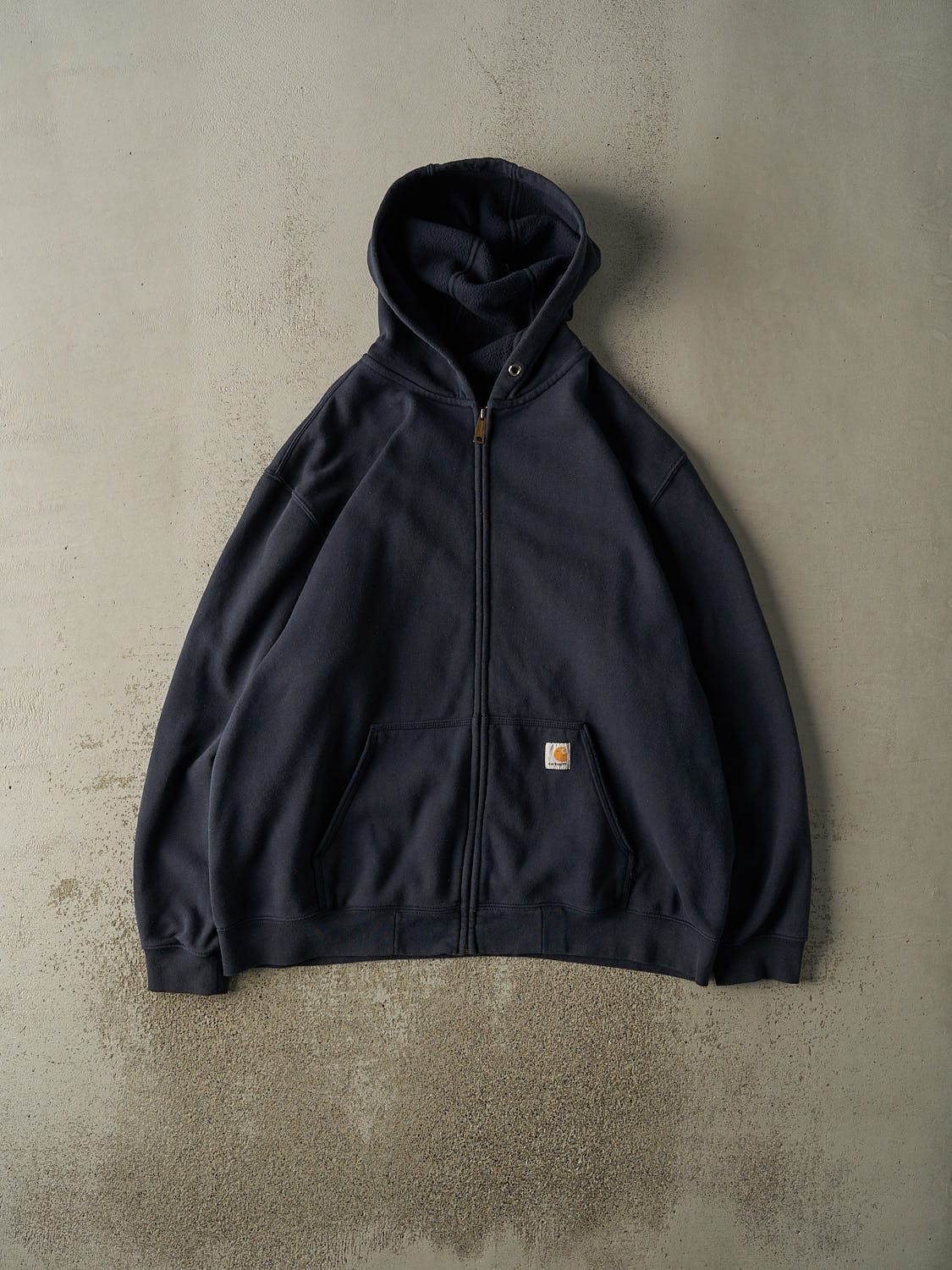 Vintage Y2K Navy Blue Carhartt Zip Up Hoodie (XL/XXL)