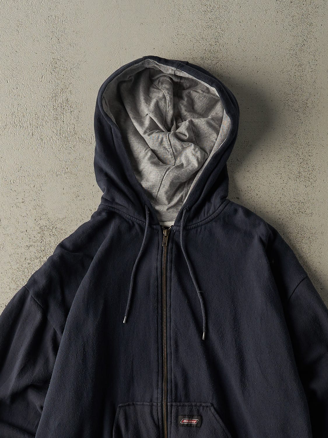 Vintage Y2K Navy Blue Dickies Thermal Lined Zip Up Hoodie (L)