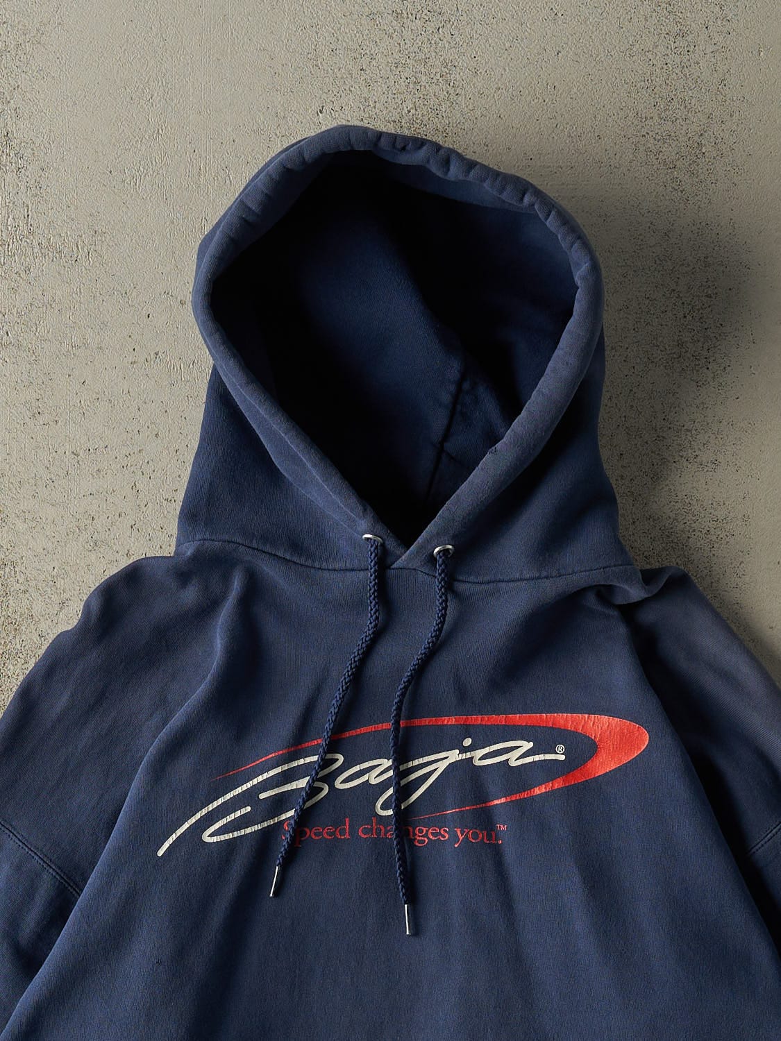 Vintage 90s Navy Blue Baja Logo Hoodie (M/L)