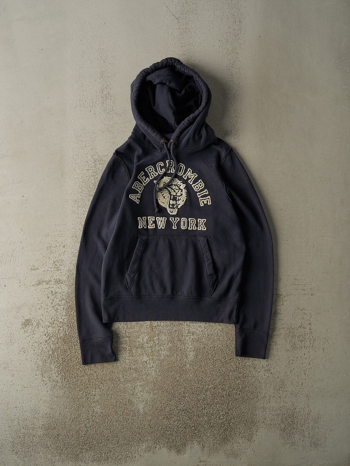Vintage Y2K Navy Blue Abercrombie New York Hoodie (S)