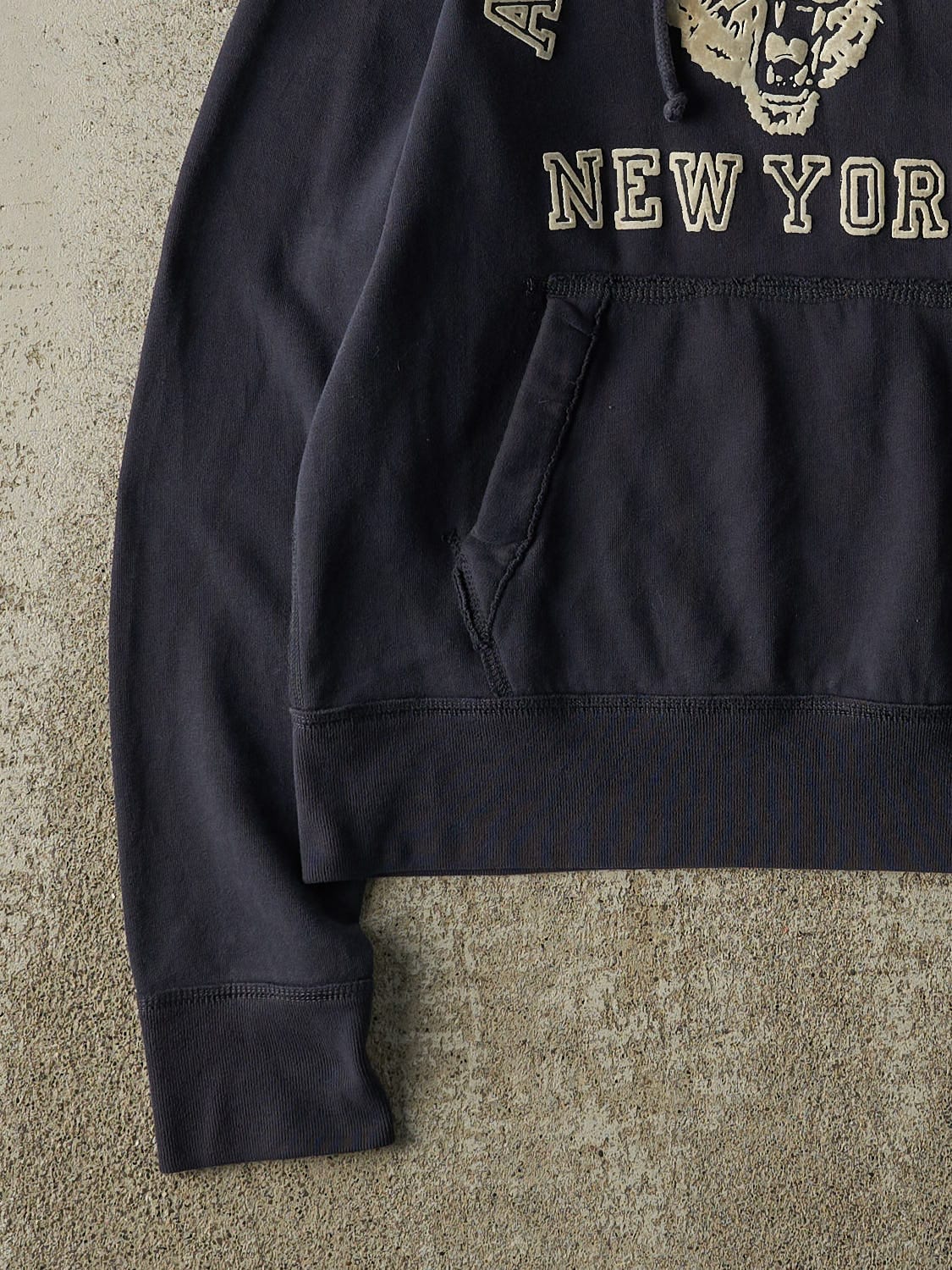 Vintage Y2K Navy Blue Abercrombie New York Hoodie (S)