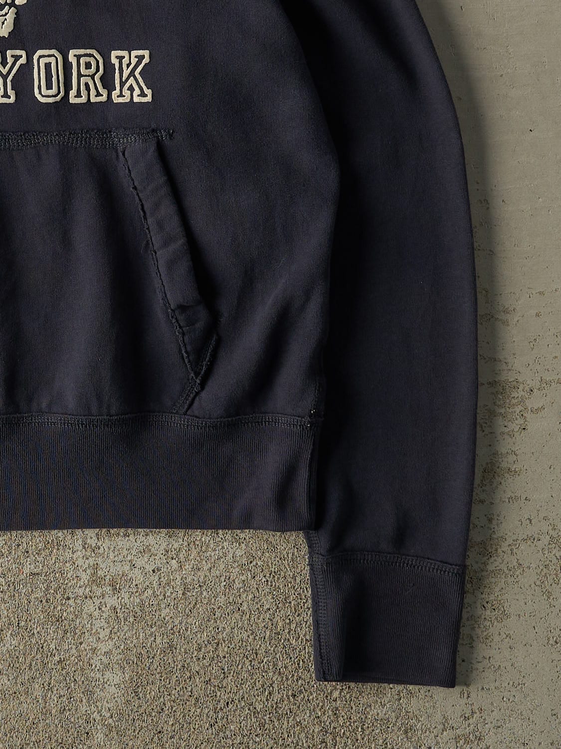 Vintage Y2K Navy Blue Abercrombie New York Hoodie (S)