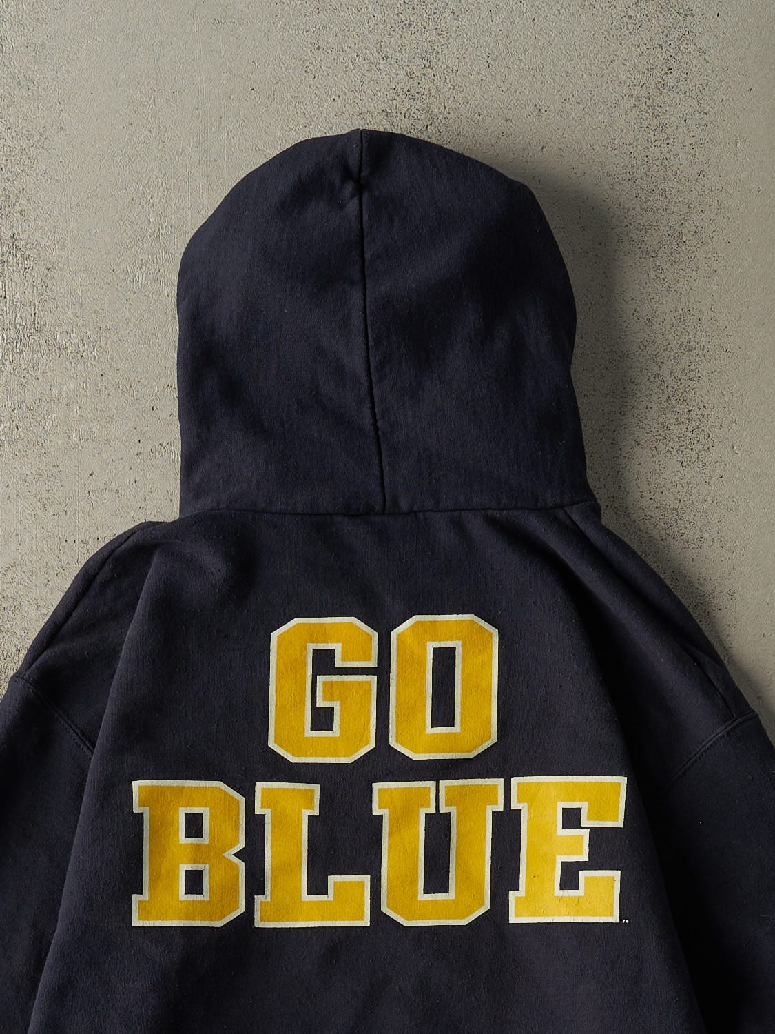 Vintage 90s Navy Blue University Of Michigan Hoodie (M)