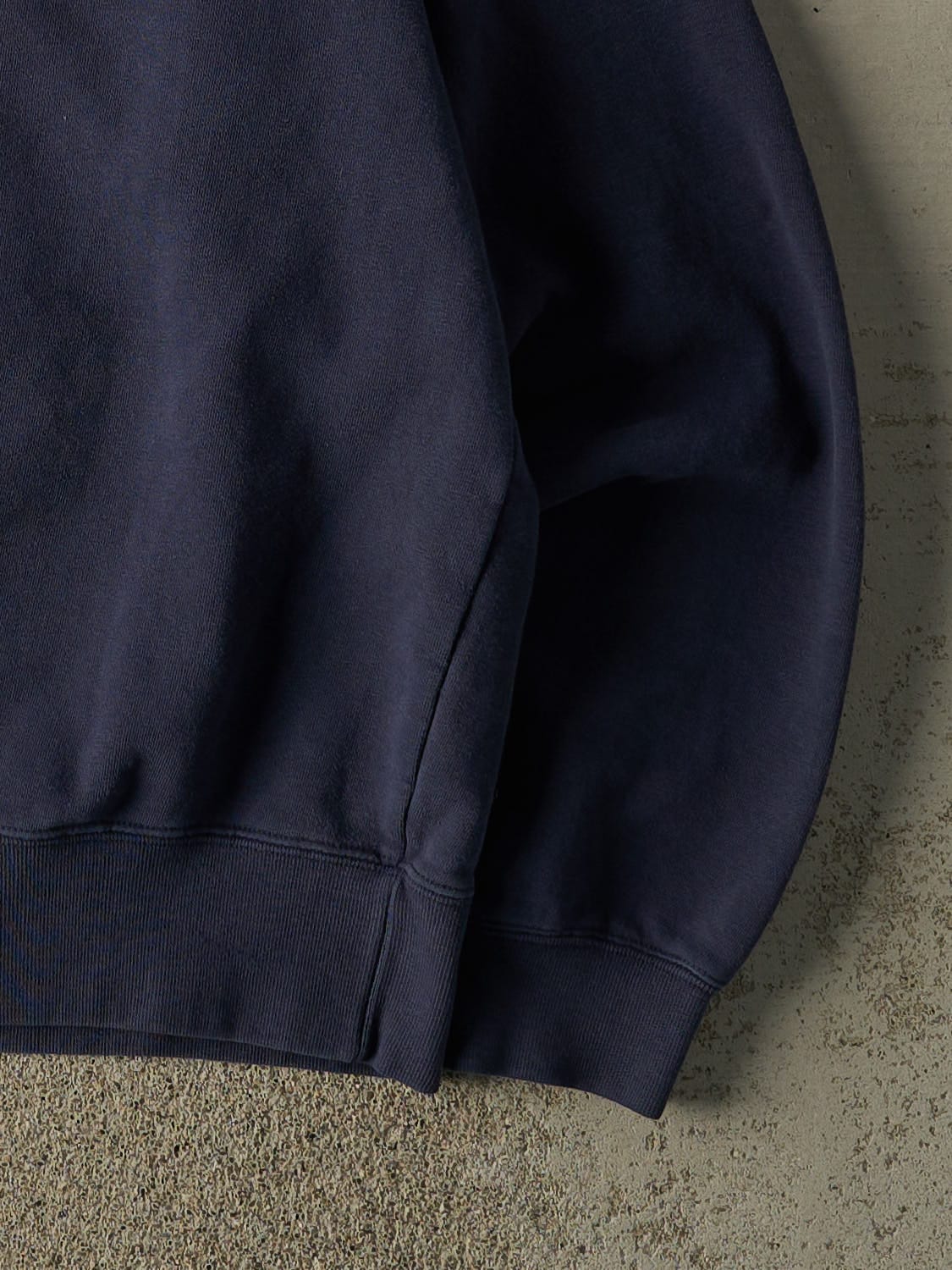 Vintage 90s Navy Blue Deer Embroidered Quarter Zip Sweater (M/L)