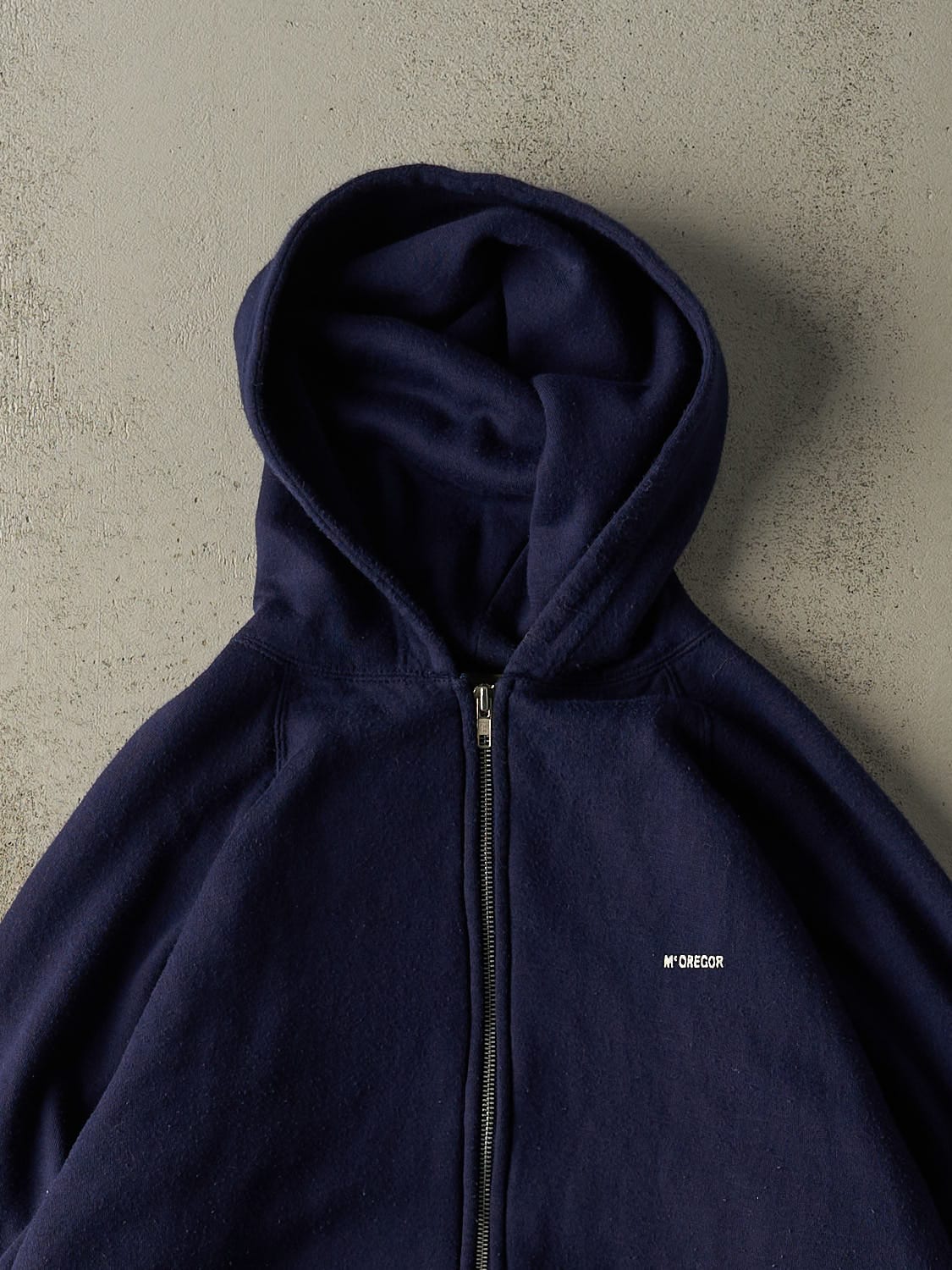 Vintage 80s Navy Blue McGregor Thermal Lined Zip Up Hoodie (M/L)