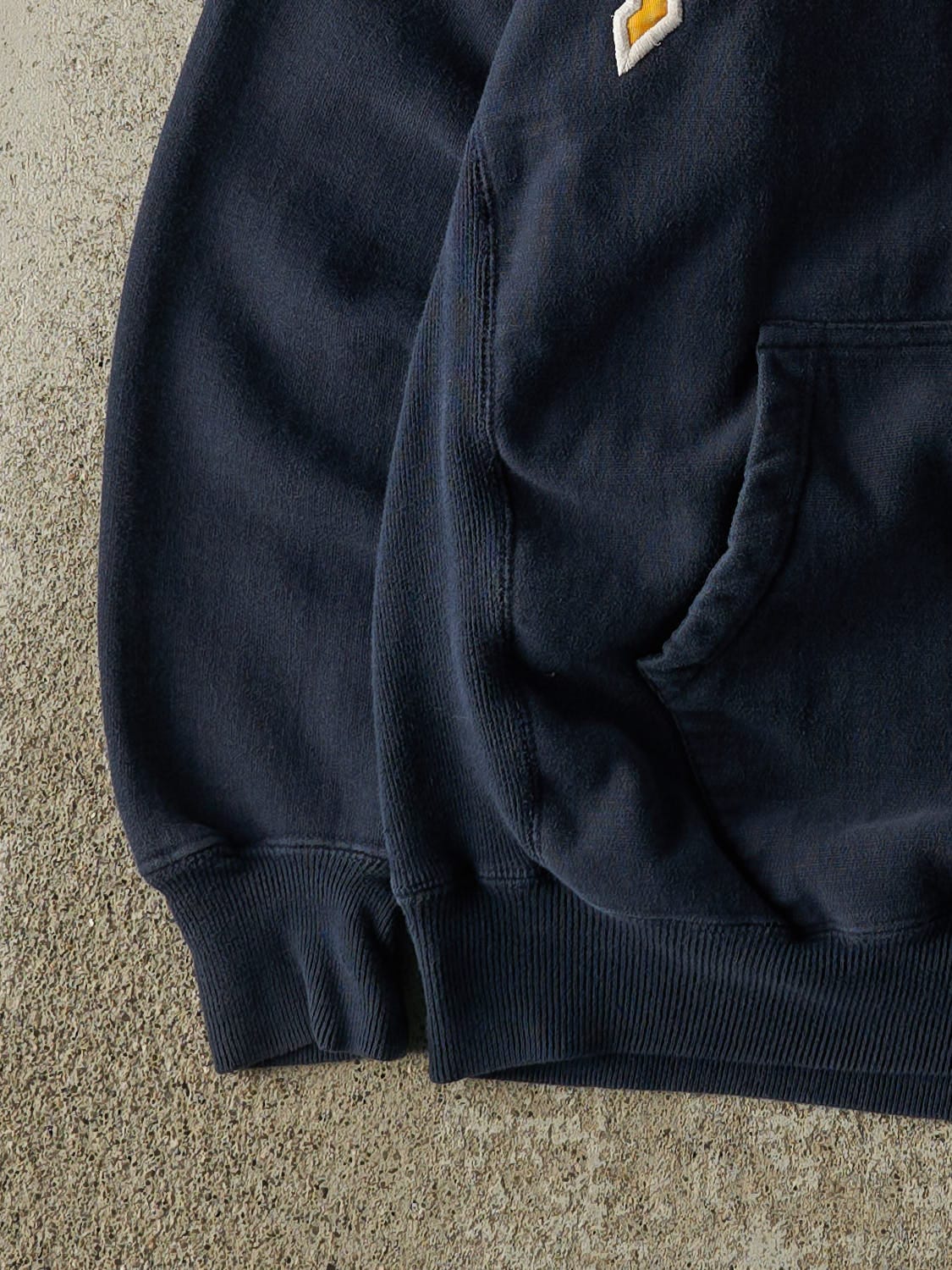 Vintage Y2K Navy Blue University Of Michigan Embroidered Hoodie (S/M)