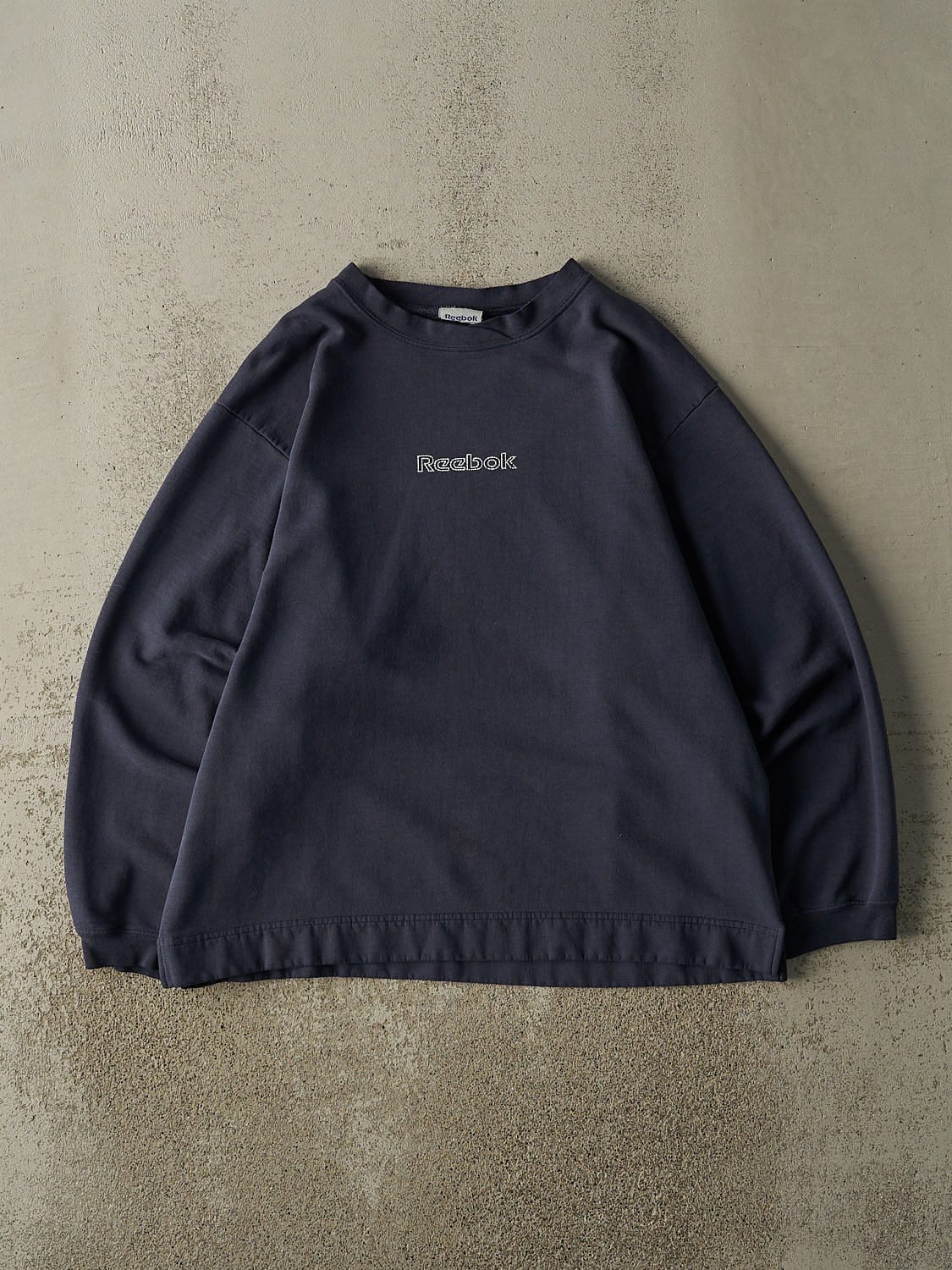 Vintage Y2K Navy Blue Reebok Logo Crewneck (M/L)