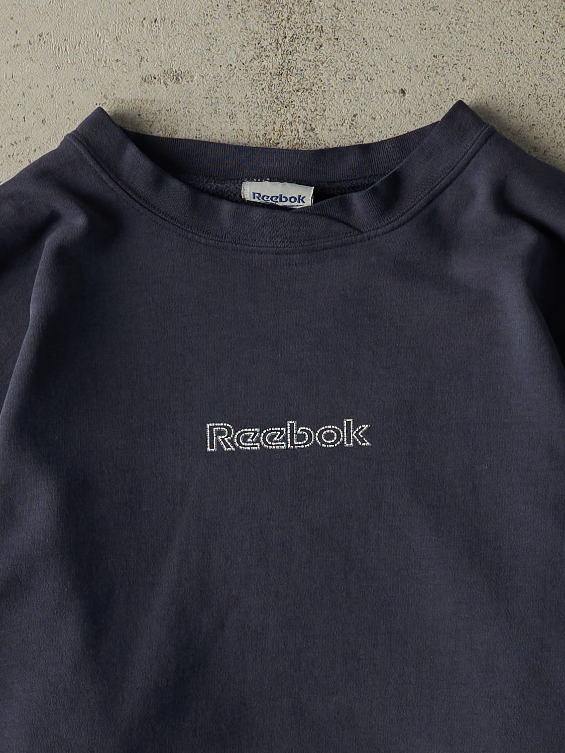 Vintage Y2K Navy Blue Reebok Logo Crewneck (M/L)