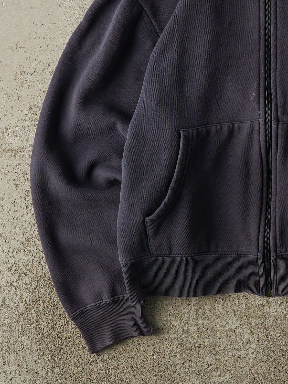 Vintage Y2K Sun Faded Navy Gap Blank Zip Up Hoodie (S/M)