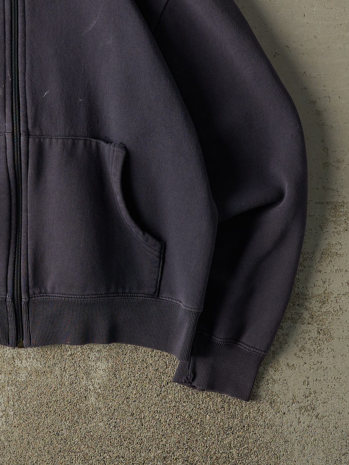 Vintage Y2K Sun Faded Navy Gap Blank Zip Up Hoodie (S/M)