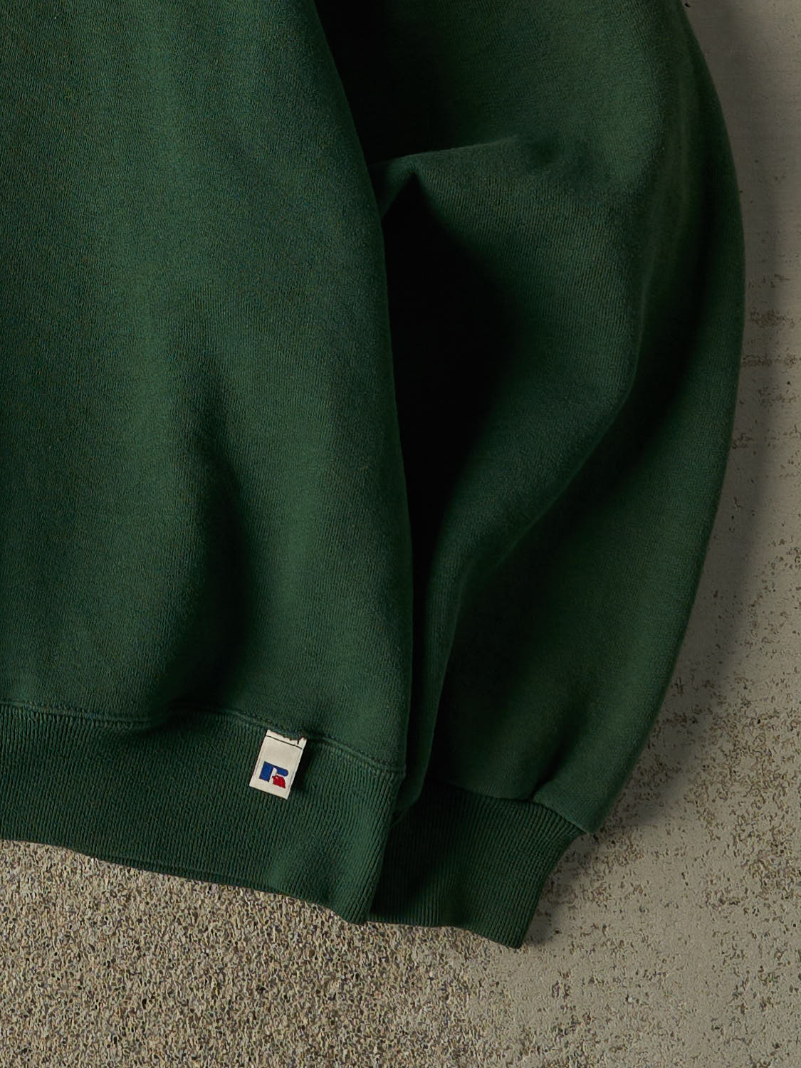Vintage 90s Green Russell Athletic "Unfuckwithable" Embroidered Slogan Crewneck (M/L)