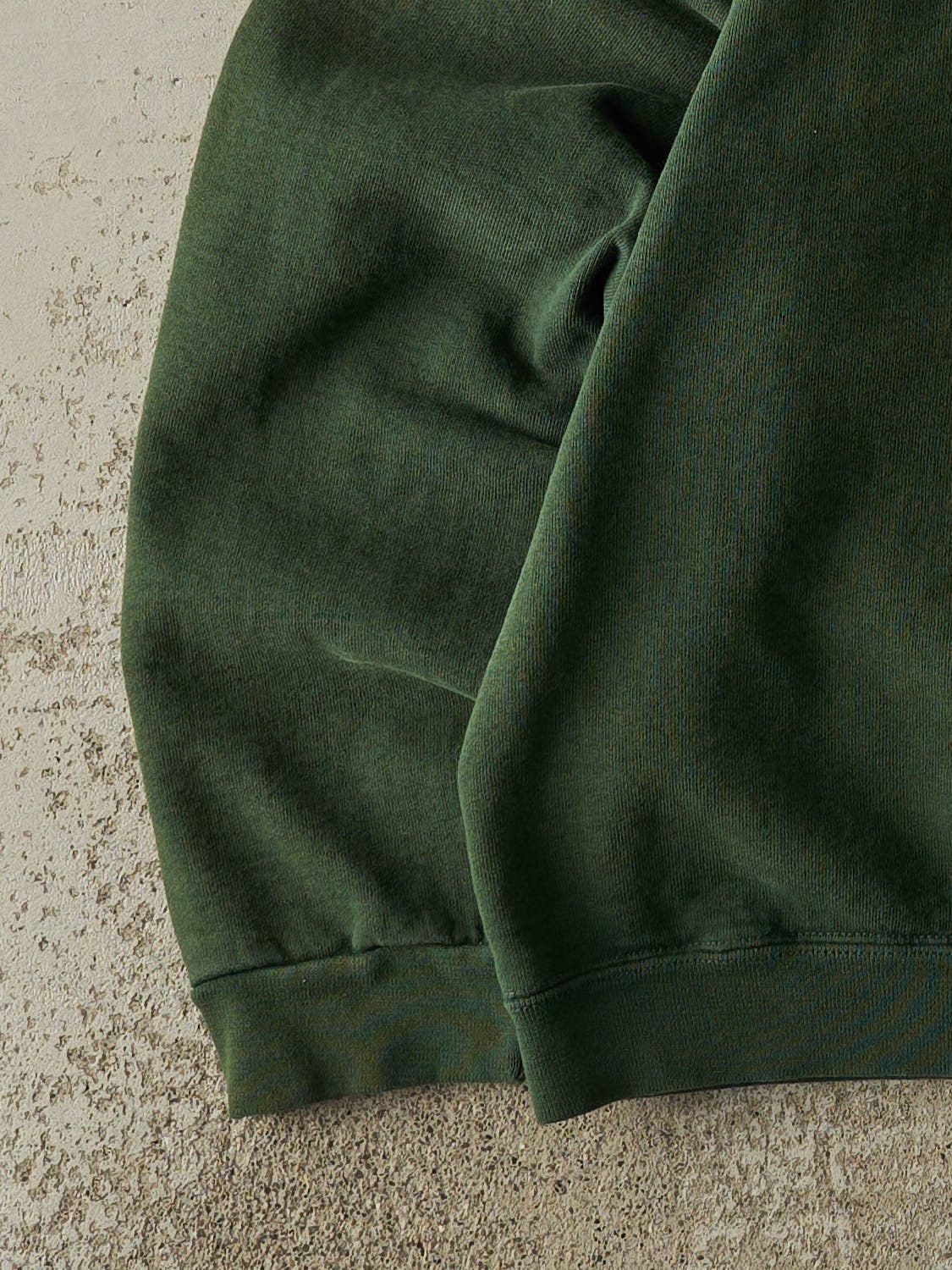 Vintage 90s Sun Faded Green Embroidered Car Crewneck (M/L)