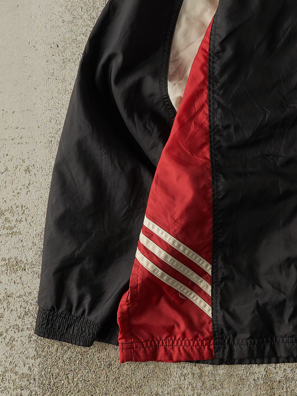 Vintage 90s Black, Red & White Adidas Embroidered Windbreaker (S)