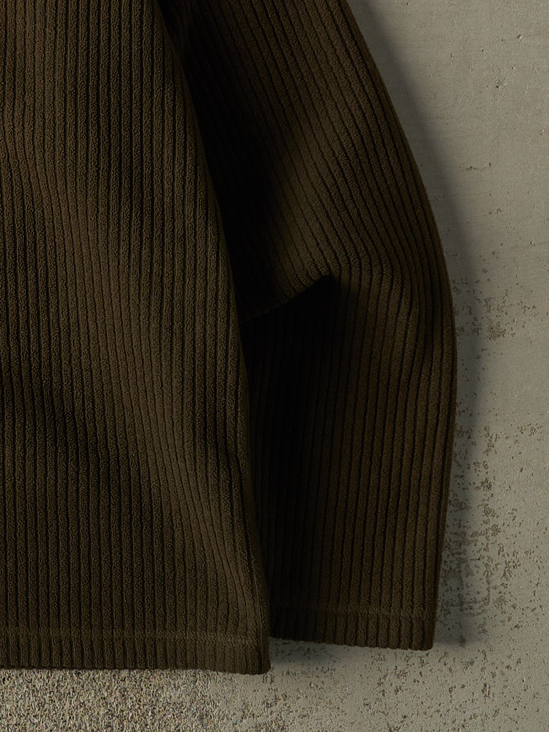 Vintage 90s Green Fleece Lined Textured Knit (L/XL)