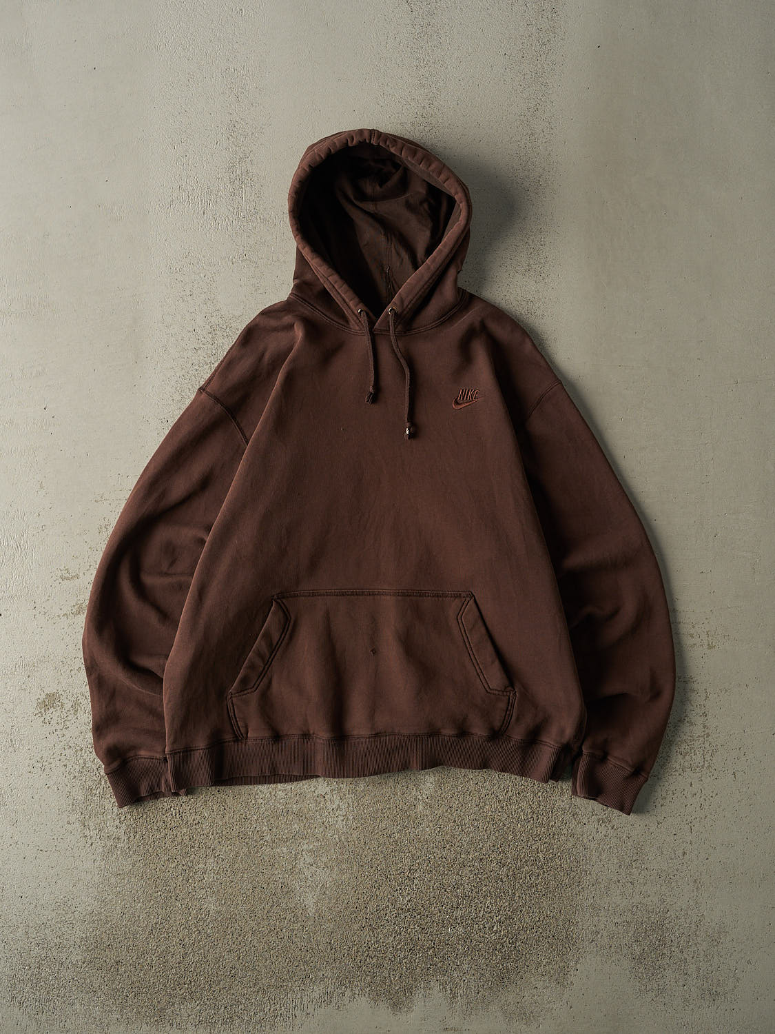 Vintage Y2K Sun Faded Brown Nike Embroidered Hoodie (XL/XXL)