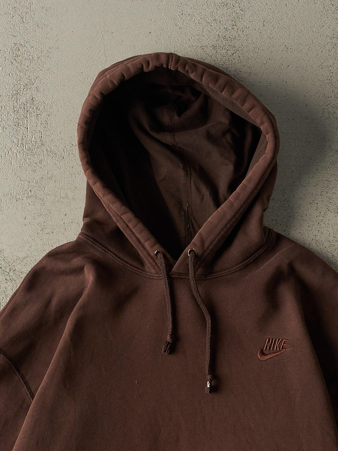 Vintage Y2K Sun Faded Brown Nike Embroidered Hoodie (XL/XXL)