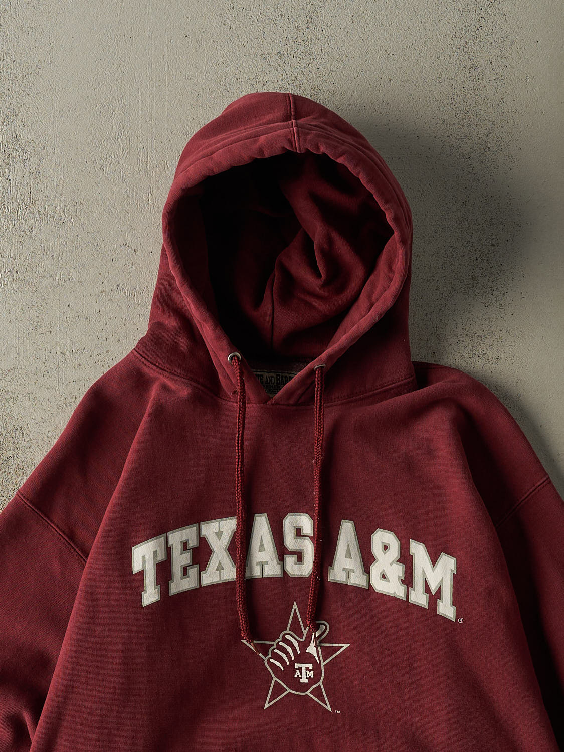 Vintage 90s Burgundy Texas A&M Hoodie (XL)
