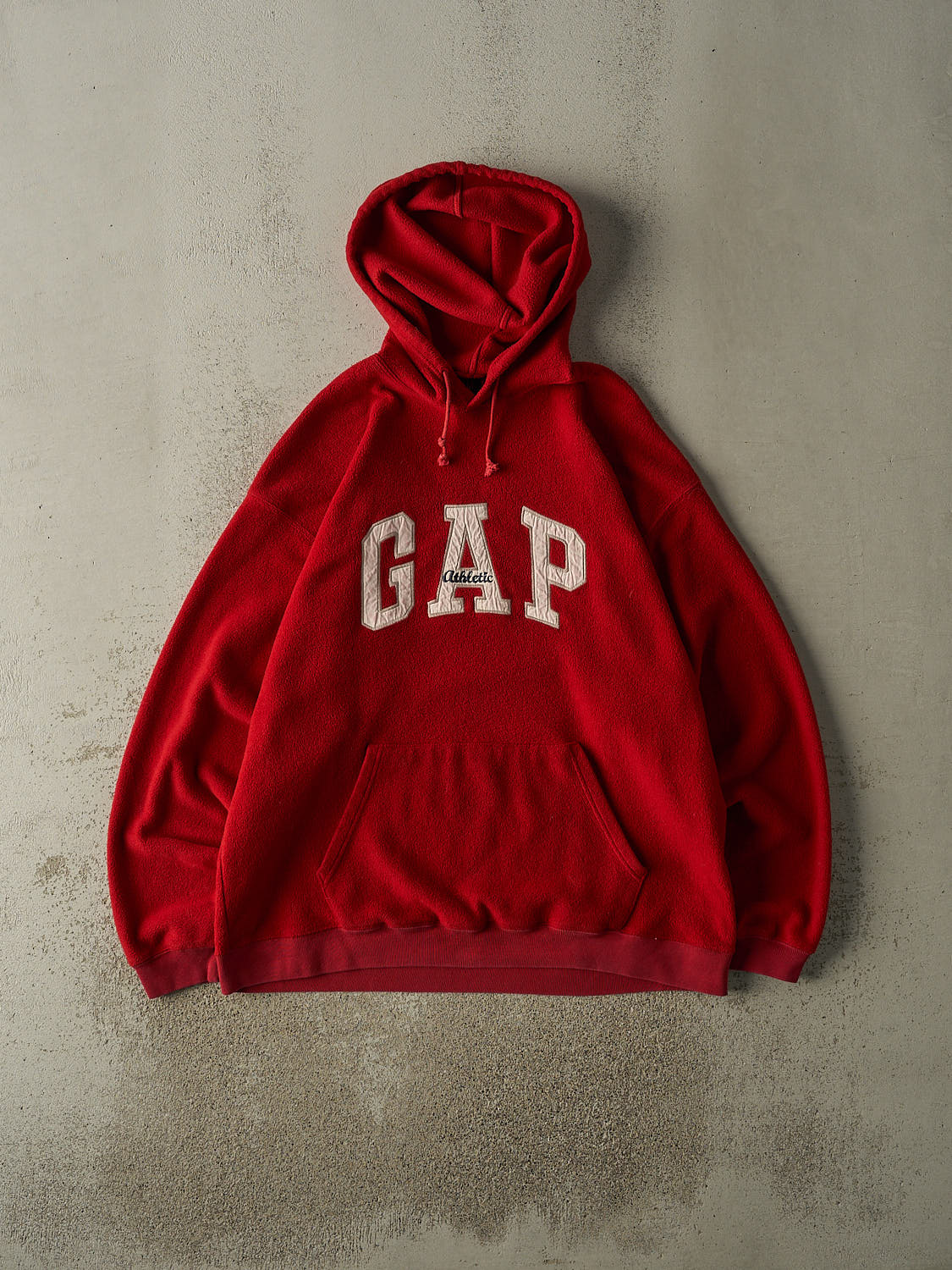 Vintage 90s Sun Faded Red Gap Embroidered Fleece Hoodie (XL/XXL)
