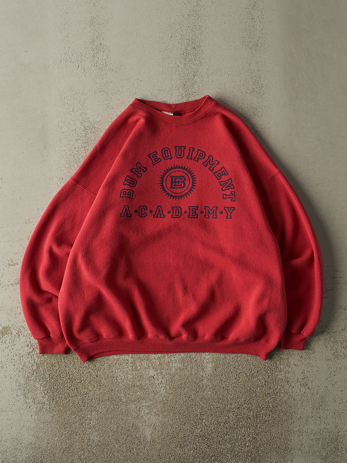 Vintage 90s Sun Faded Red Bum Equipment Crewneck (XL/XXL)