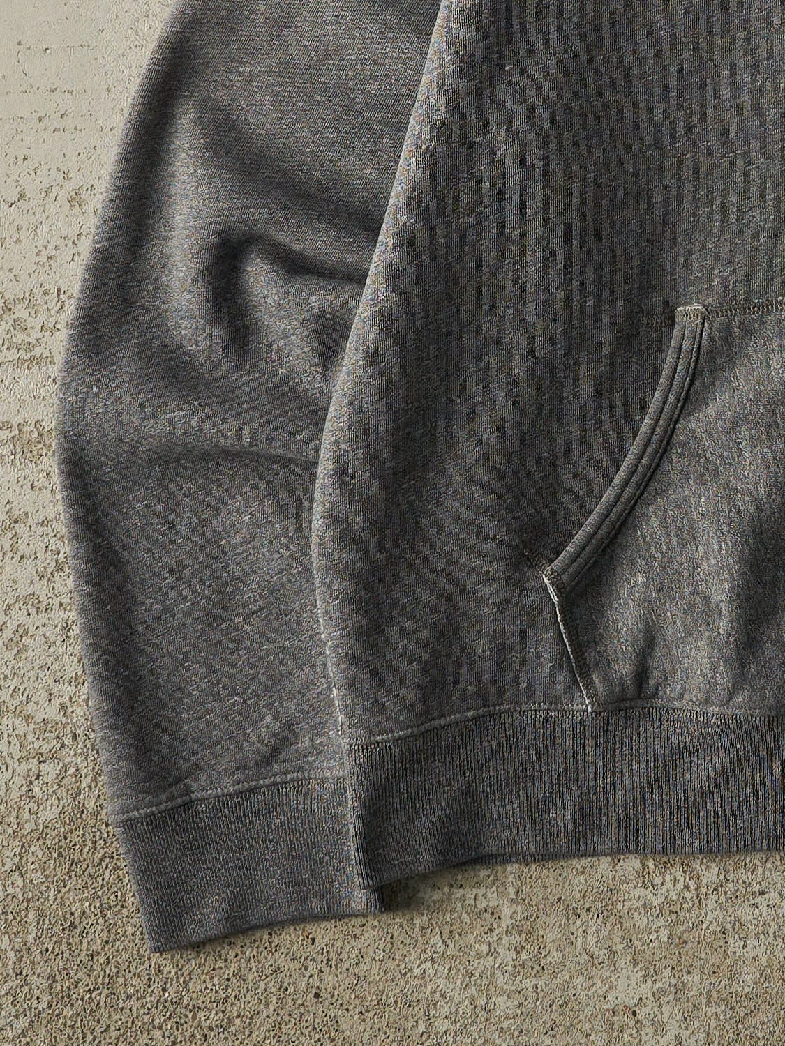 Vintage Y2K Grey Polo Ralph Lauren Embroidered Zip Up Hoodie (L/XL)