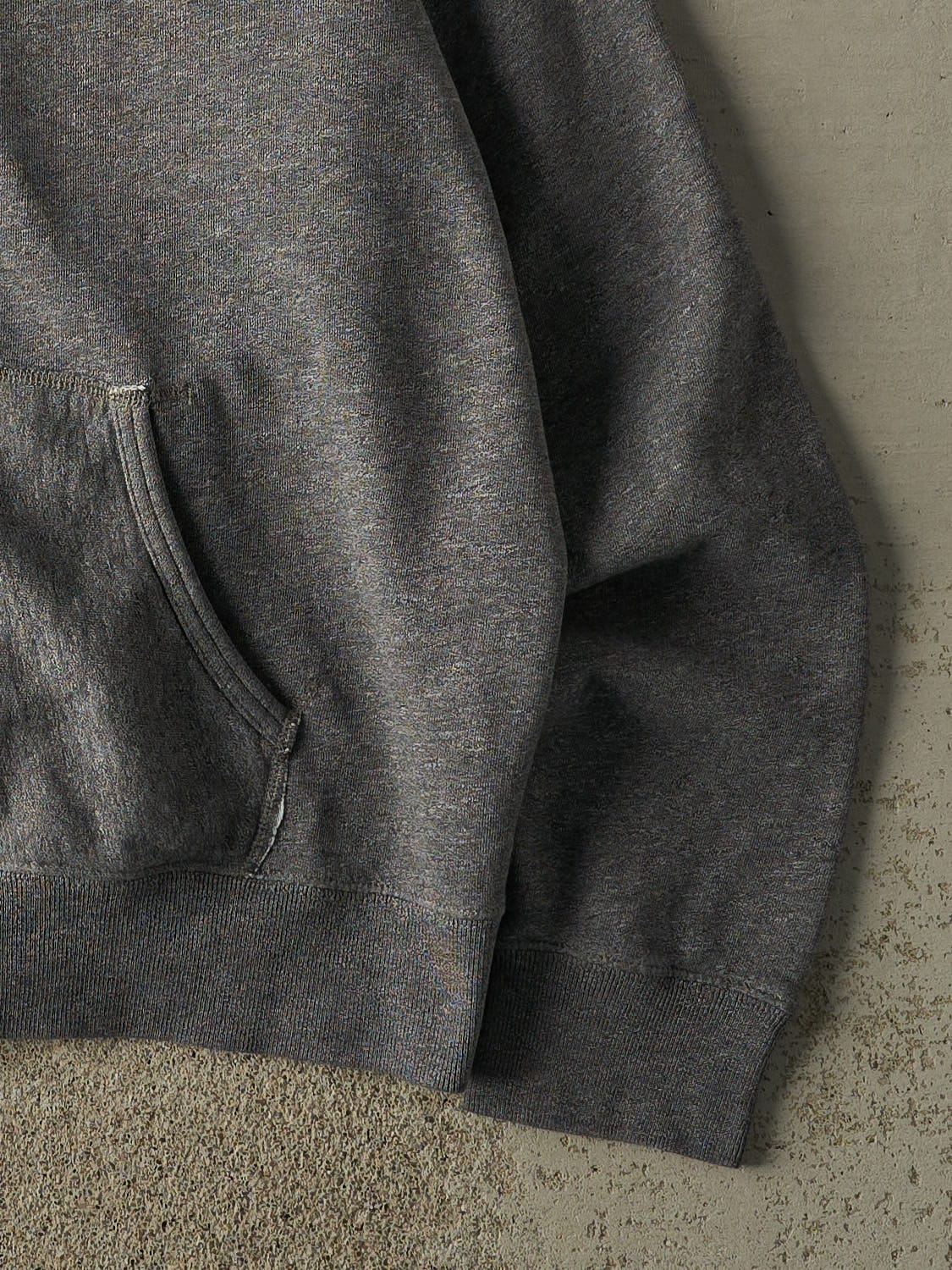 Vintage Y2K Grey Polo Ralph Lauren Embroidered Zip Up Hoodie (L/XL)