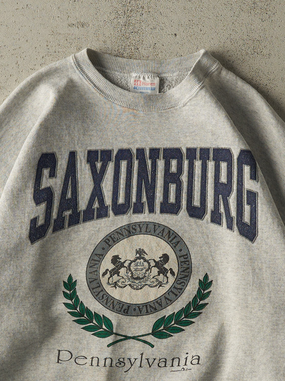 Vintage 85' Heather Grey Saxonburg PA Crewneck (M/L)