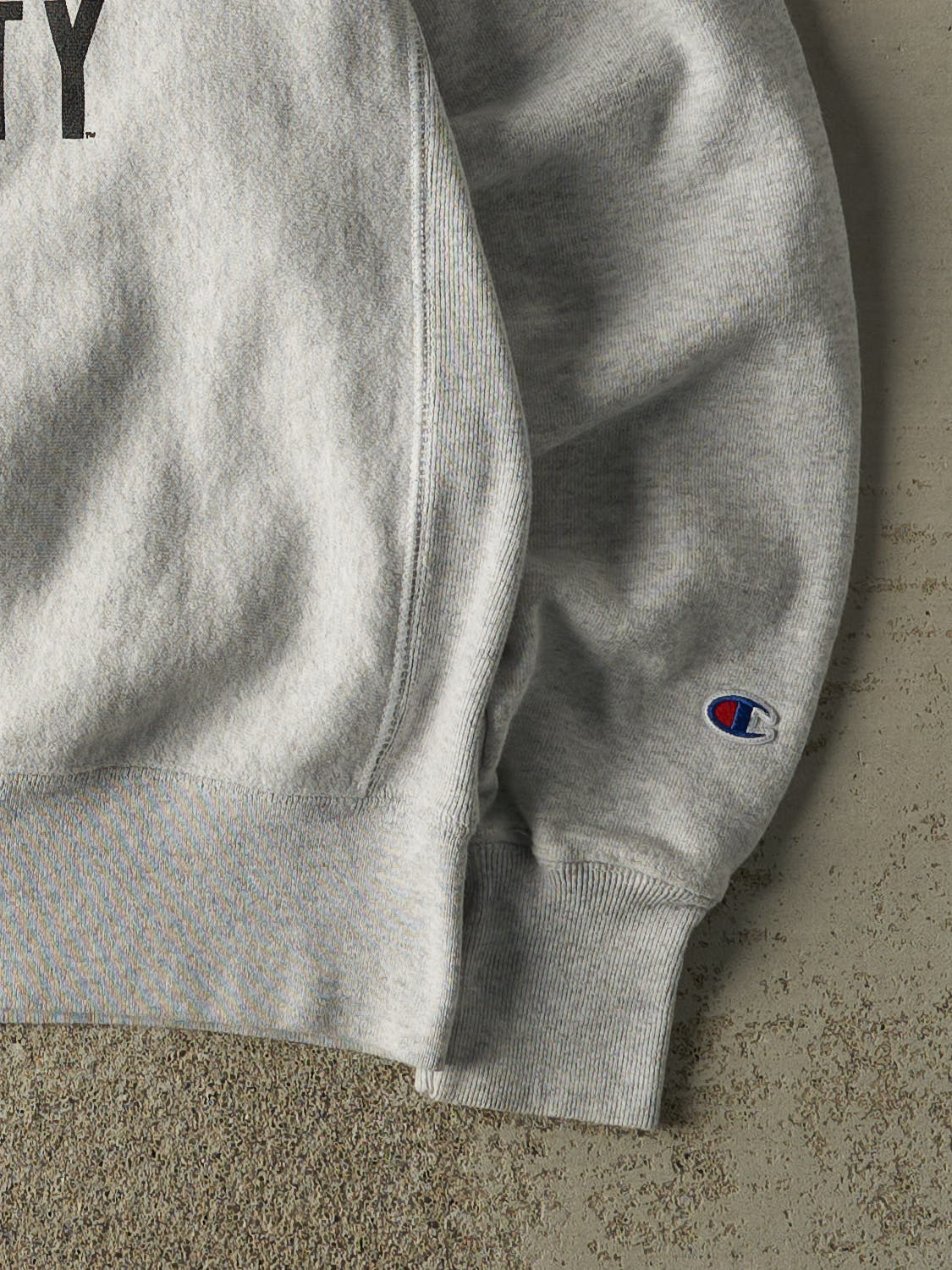 Vintage Y2K Heather Grey Belmont University Champion Reverse Weave Crewneck (M)