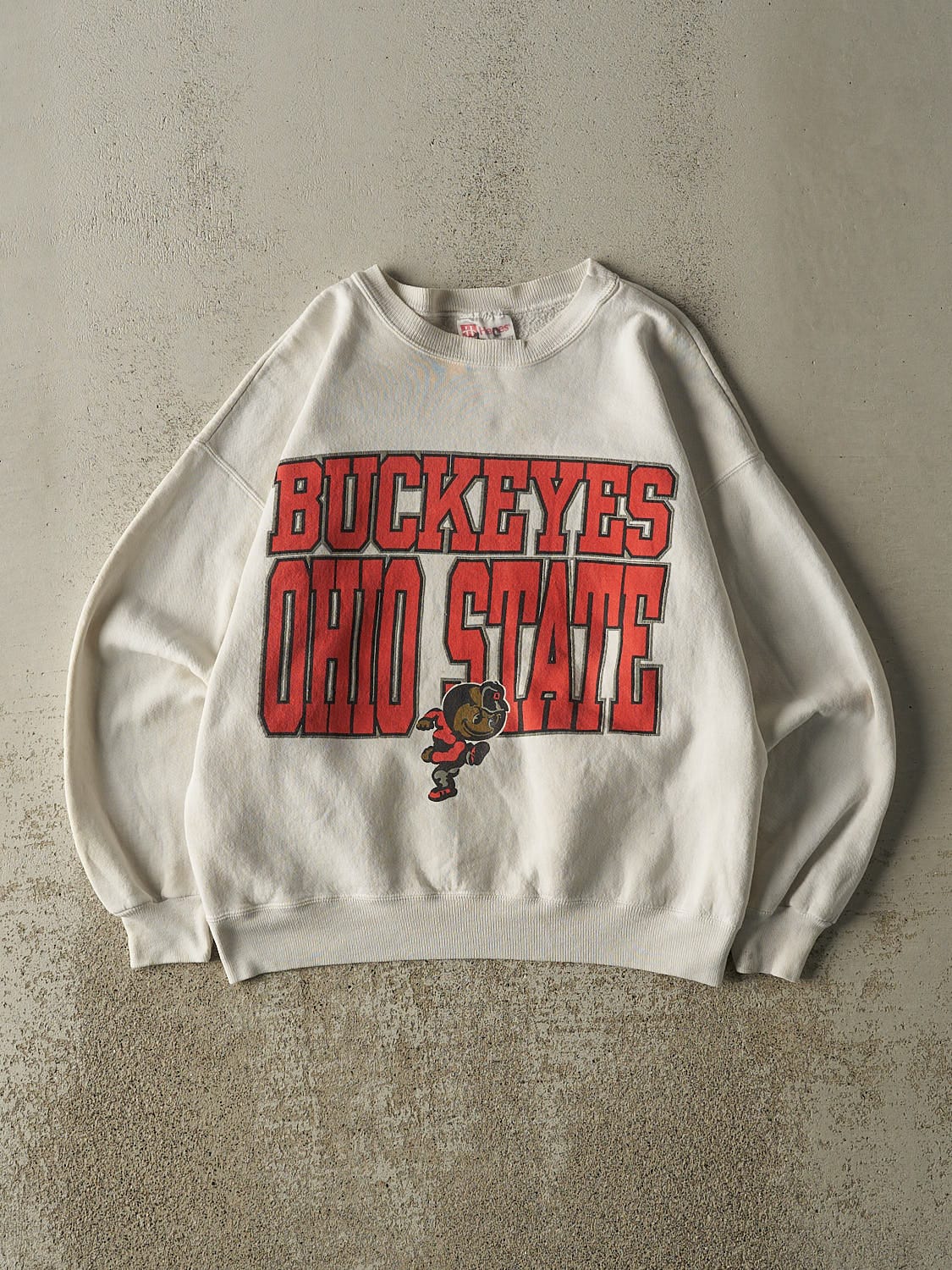 Vintage 90s White Ohio State University Buckeyes Crewneck (S/M)