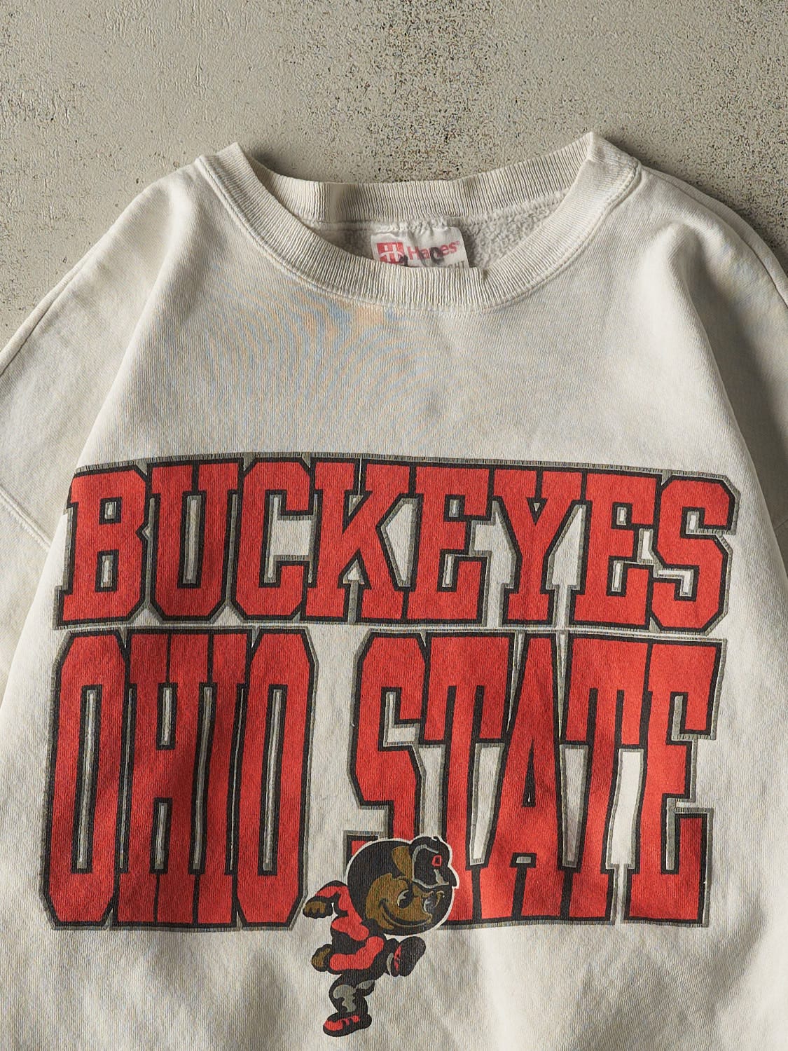 Vintage 90s White Ohio State University Buckeyes Crewneck (S/M)
