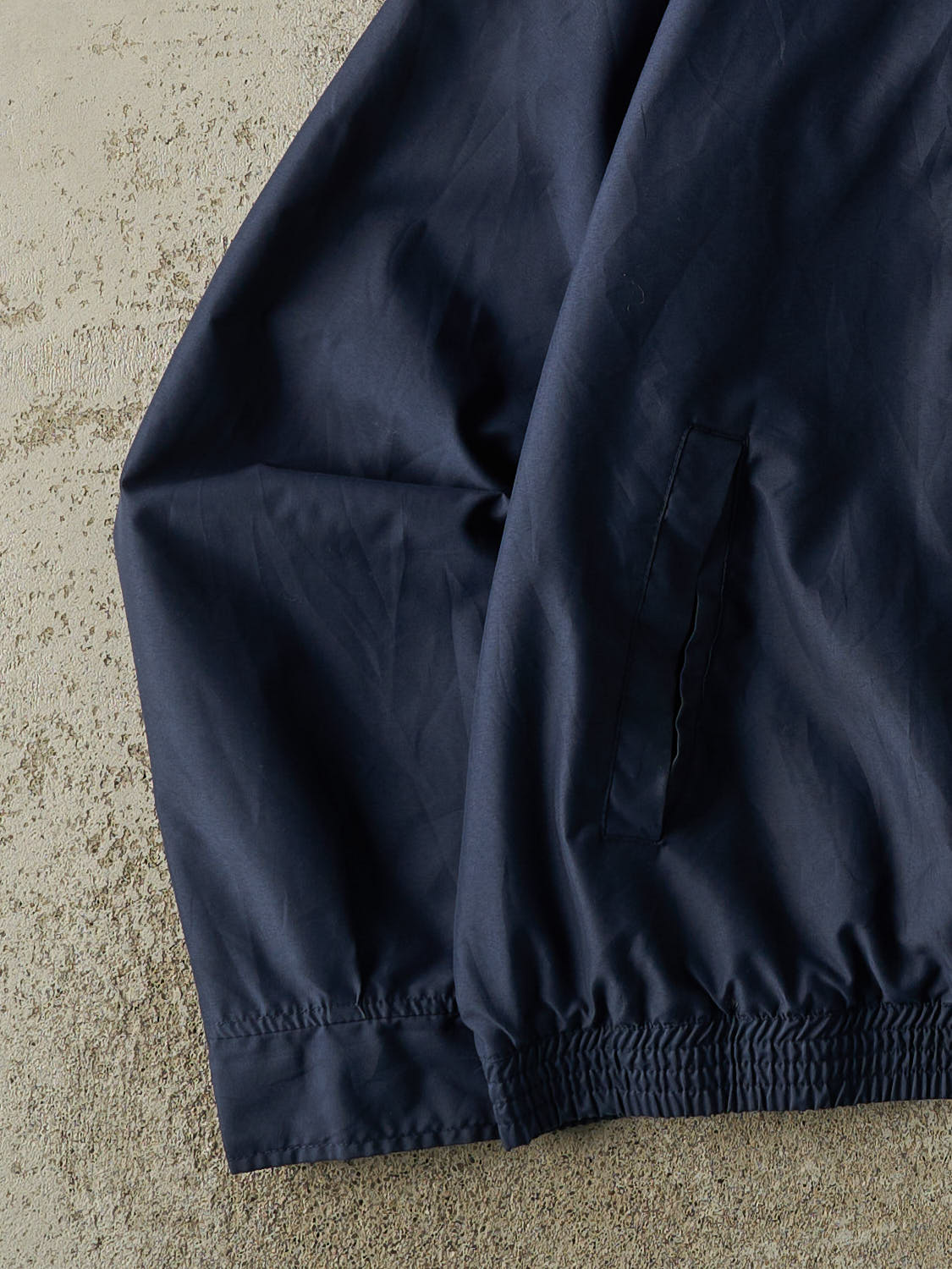 Vintage Y2K Navy Blue Chaps Embroidered Harrington Style Jacket (L/XL)