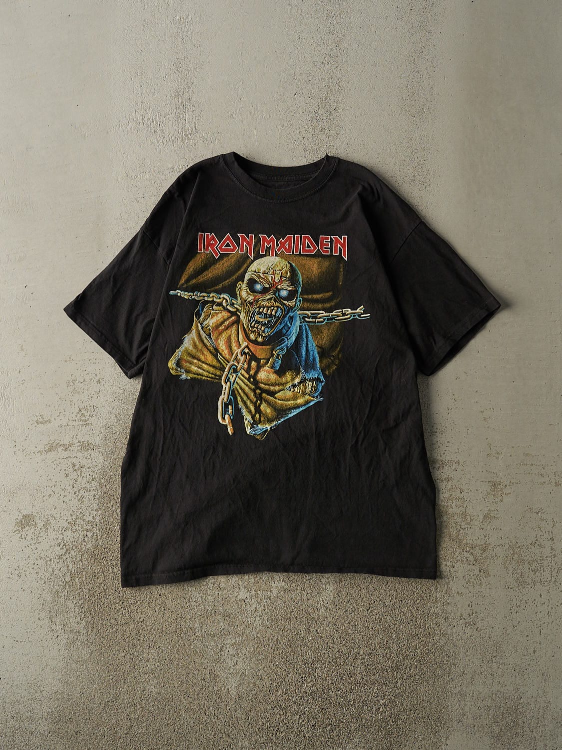 Vintage Y2K Black Iron Maiden Band Tee (XL)