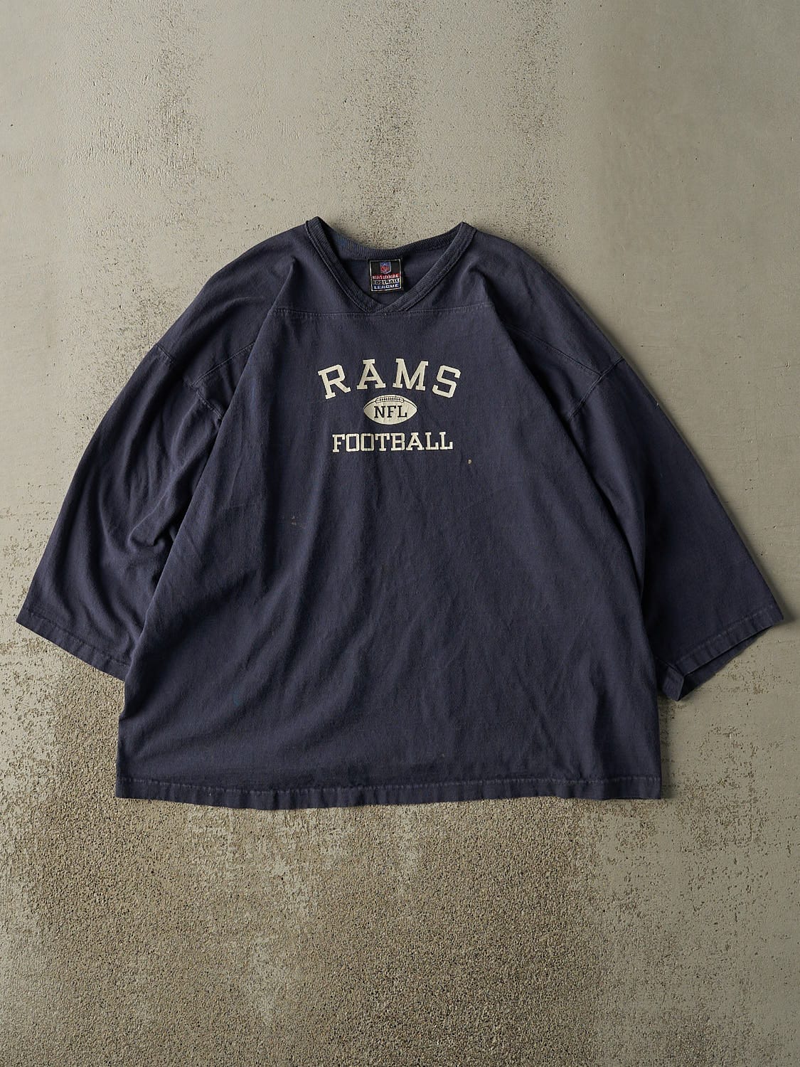 Vintage Y2K Navy Blue St Louis Rams Football Tee (L/XL)