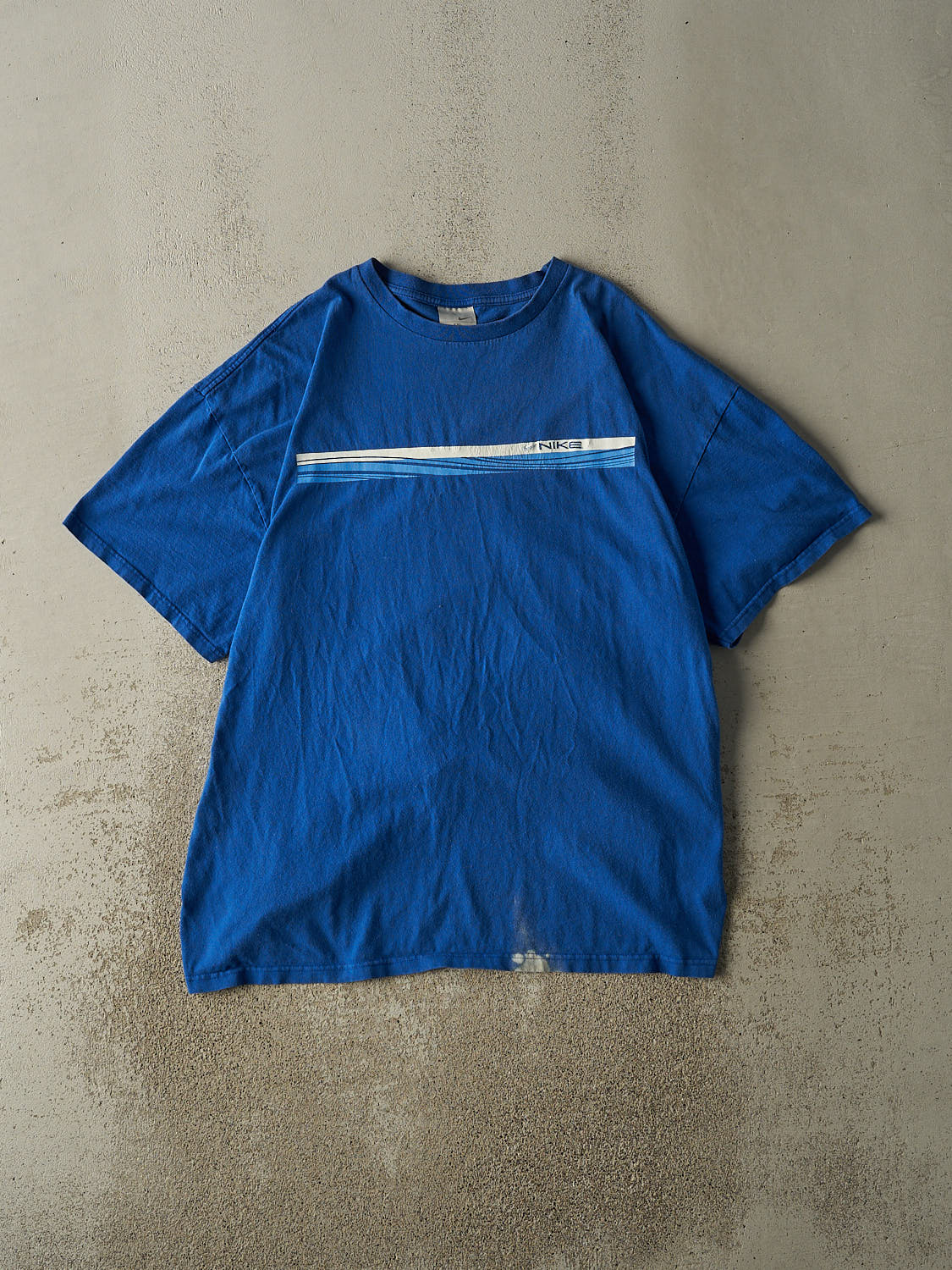 Vintage Y2K Blue Nike Logo Tee (XXL/XXXL)