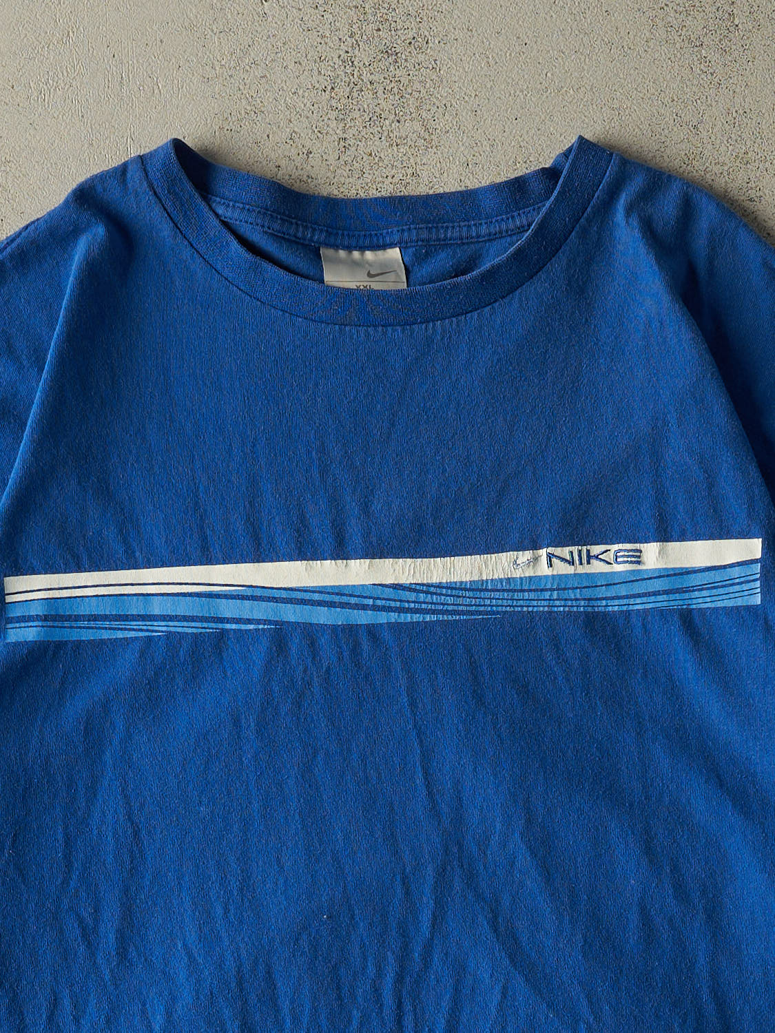 Vintage Y2K Blue Nike Logo Tee (XXL/XXXL)