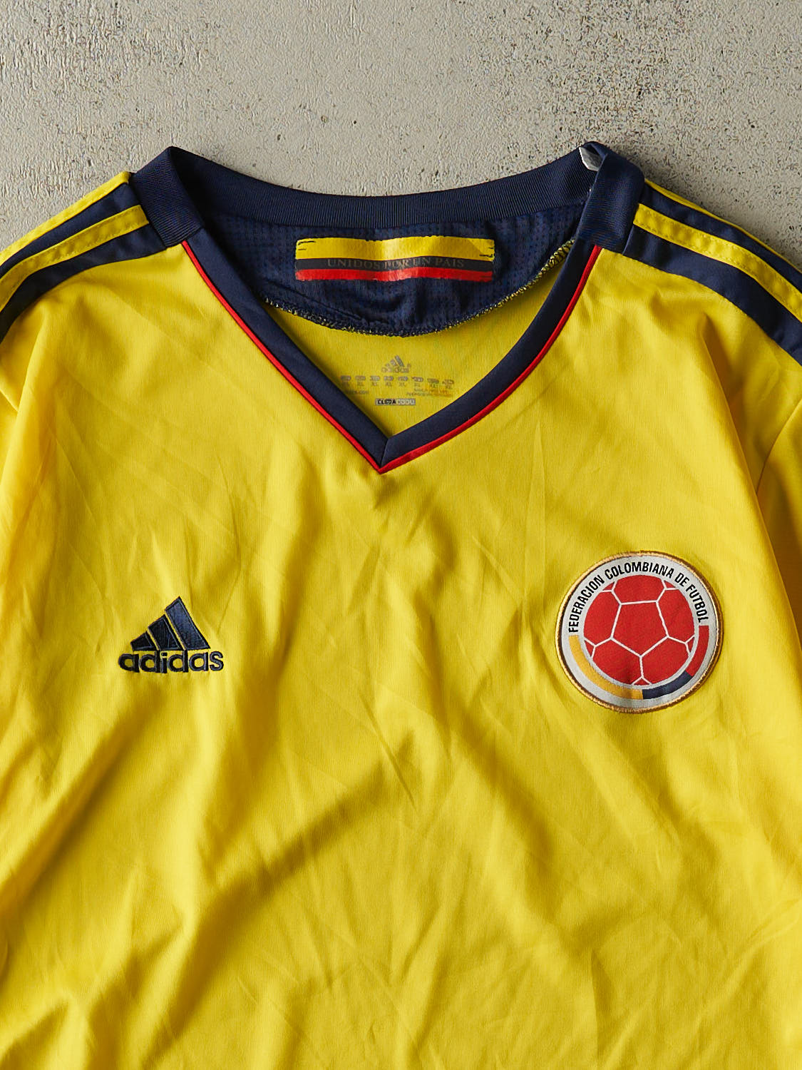Vintage Y2K Yellow Columbia Adidas Soccer Jersey (XL)