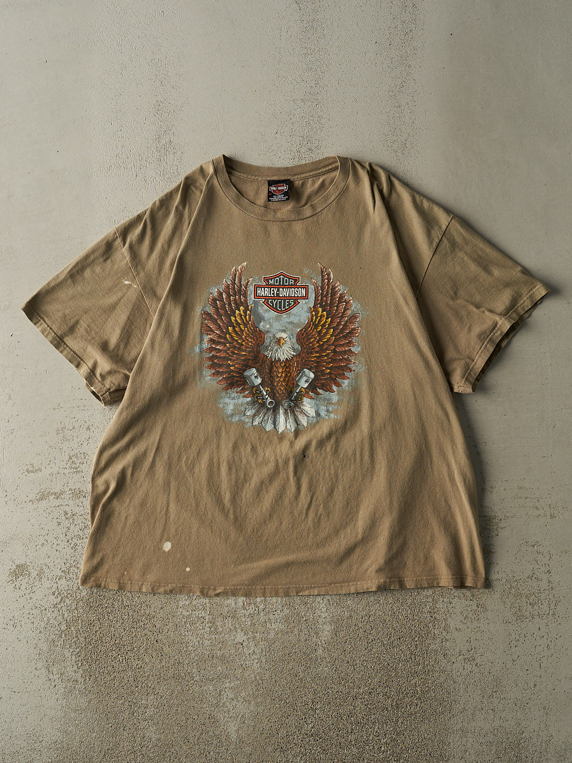 Vintage 90s Beige Harley Davidson Aurora CO Tee (XXL/XXXL)