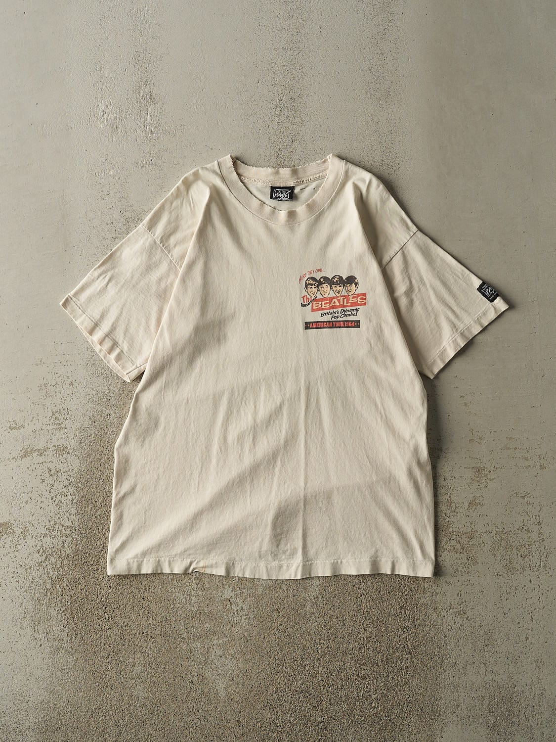 Vintage 90s Beige The Beatles Tee (L/XL)