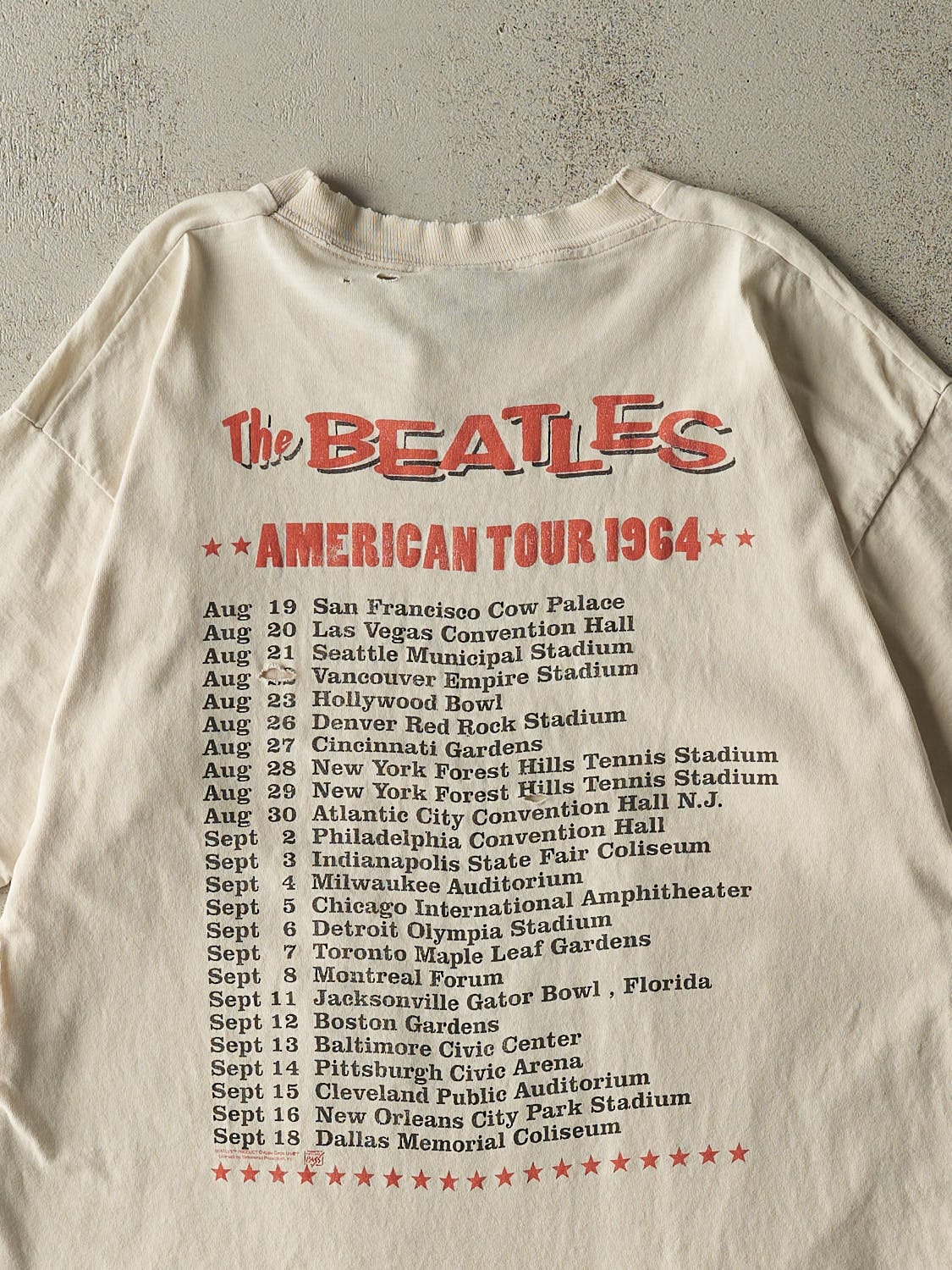 Vintage 90s Beige The Beatles Tee (L/XL)