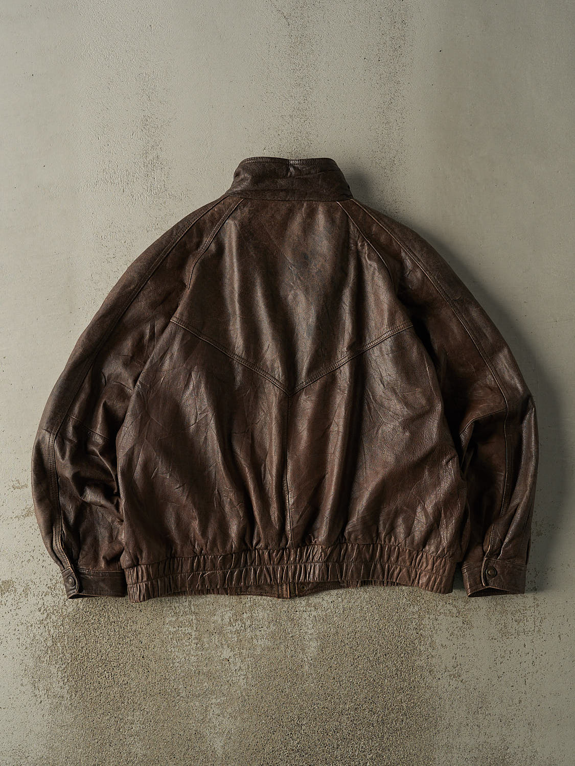 Vintage 90s Brown Adventure Bound Leather Bomber Jacket (XL/XXL)